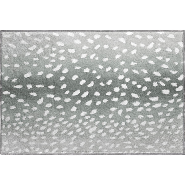 Valletta Machine Washable Animal Skin Pattern Gray Rug 1'8" x 2'6"