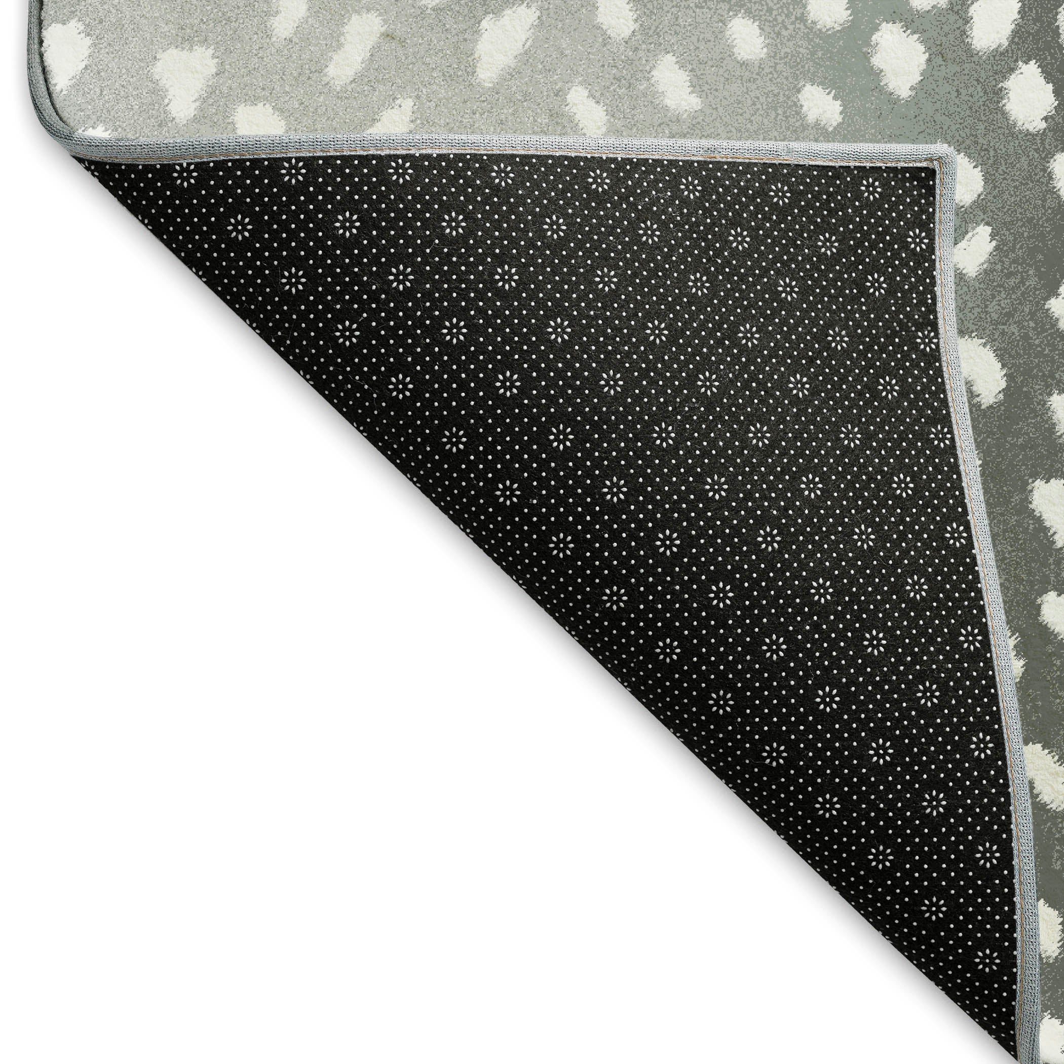 Valletta Machine Washable Animal Skin Pattern Gray Rug 1'8" x 2'6" #shape_Rectangle