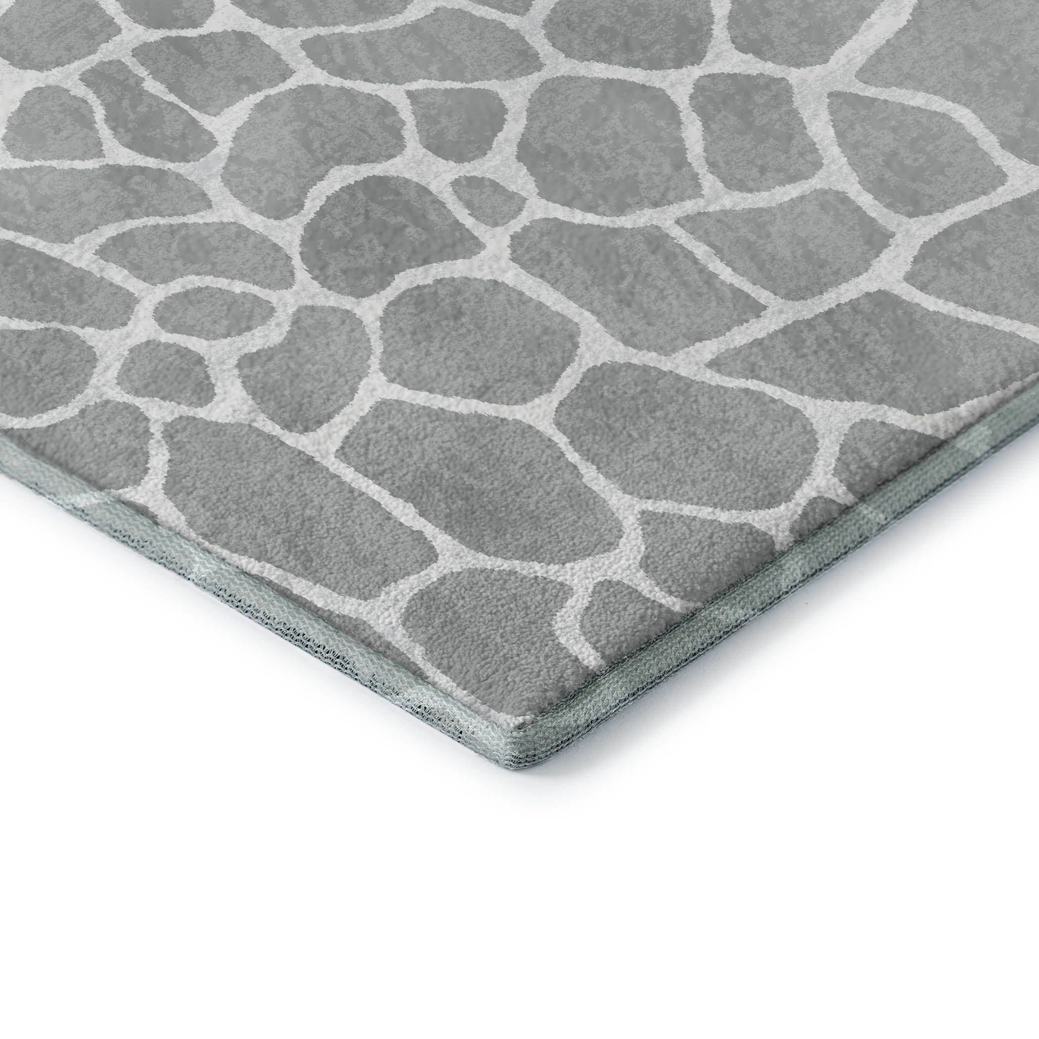 Sintra Machine Washable Animal Skin Pattern Gray Rug 1'8" x 2'6" #shape_Rectangle