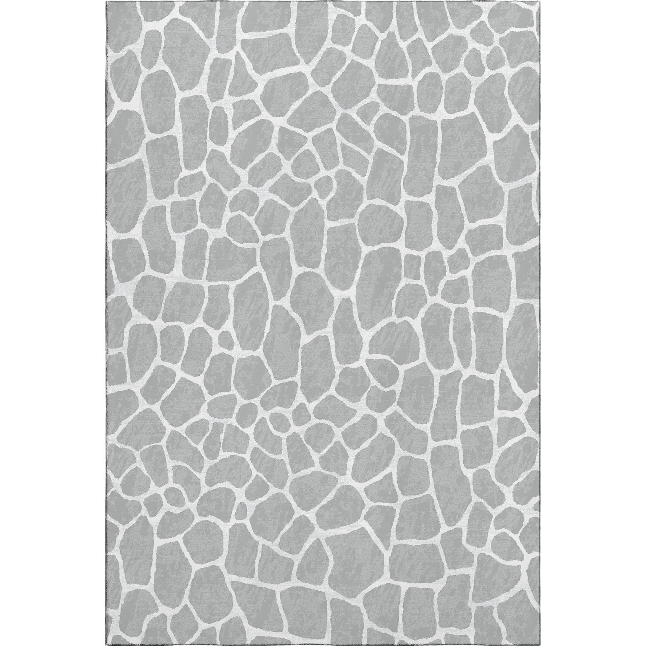 Sintra Machine Washable Animal Skin Pattern Gray Rug 2'6" x 3'10" #shape_Rectangle