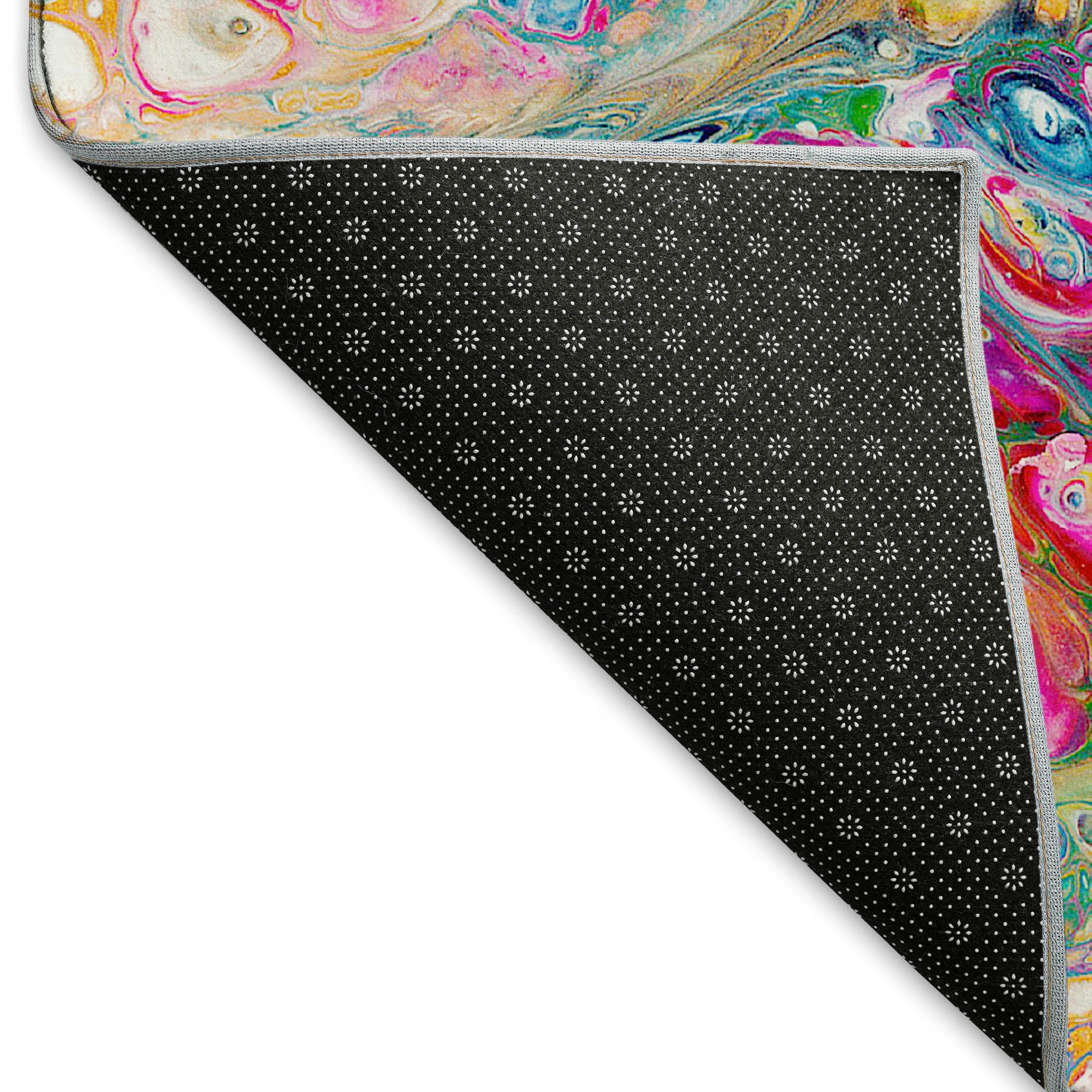 Hoi An Machine Washable Contemporary Kaleidoscope Multi Rug 1'8" x 2'6" #shape_Rectangle