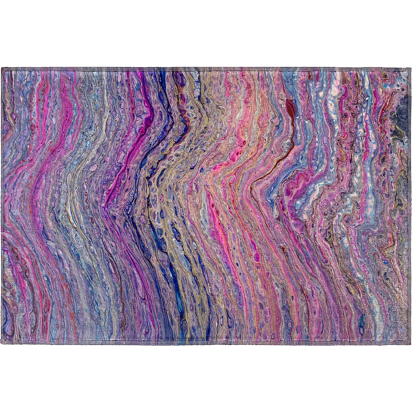 Zanzibar Machine Washable Contemporary Flirt Multi Rug 1'8" x 2'6"