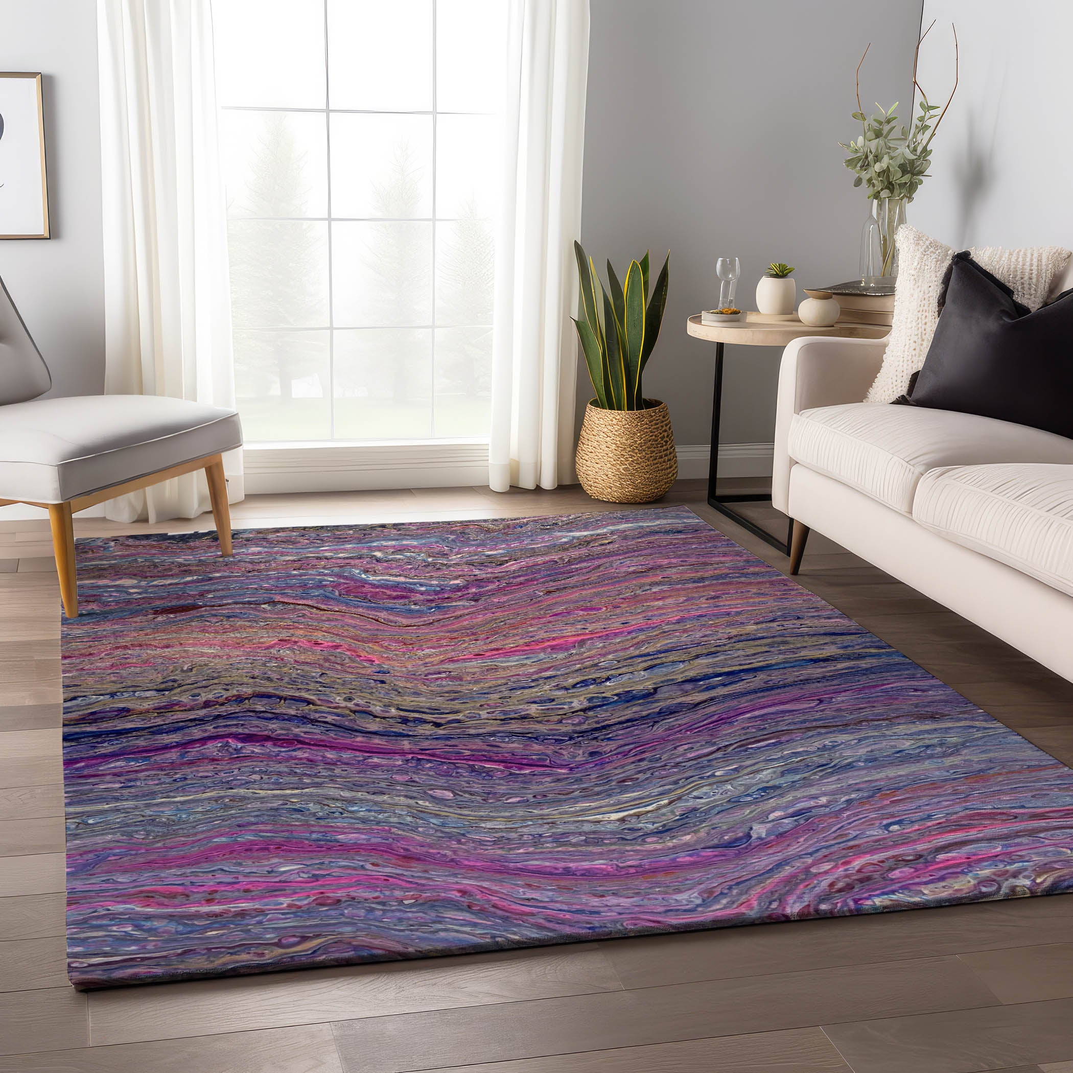 Zanzibar Machine Washable Contemporary Flirt Multi Rug 2'6" x 3'10" #shape_Rectangle