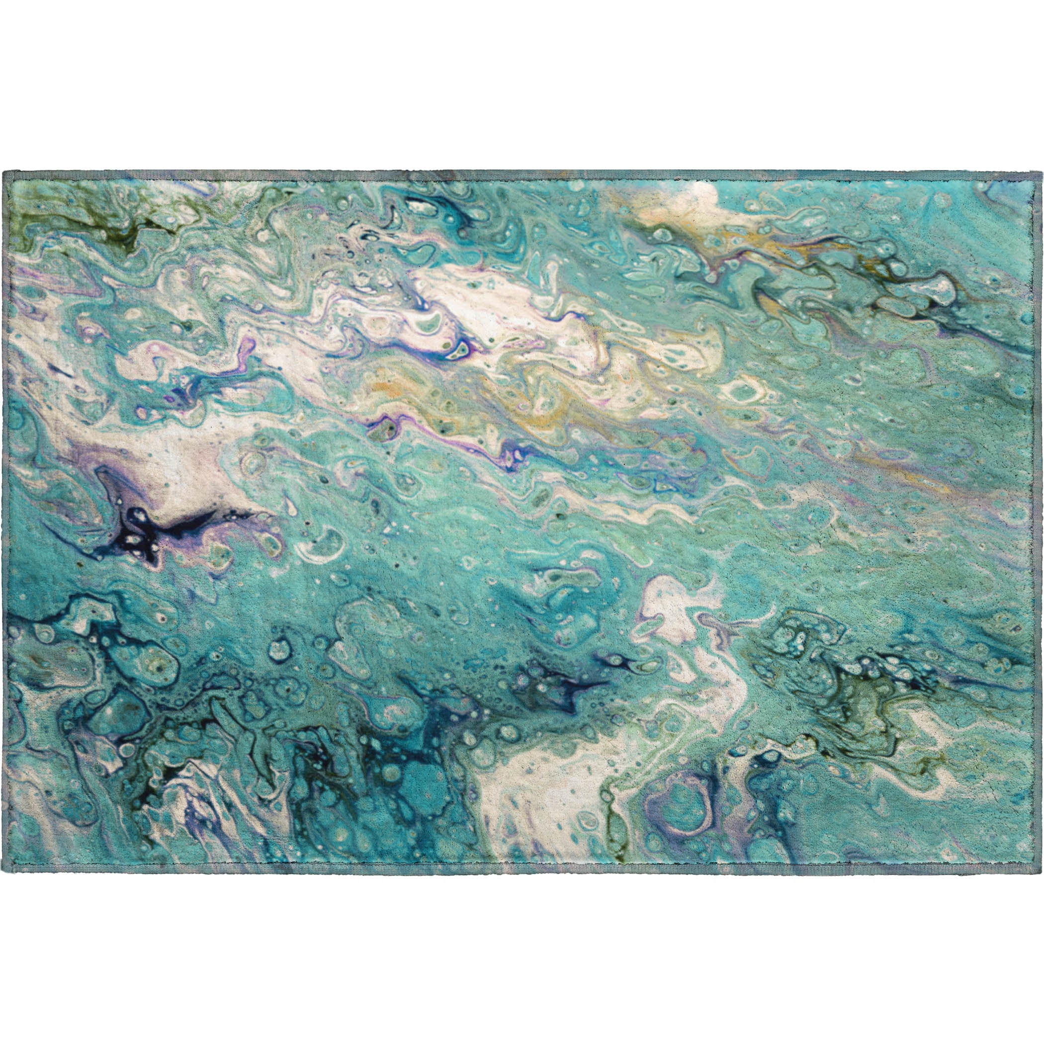 Oaxaca Machine Washable Contemporary Seaglass Blue Rug 1'8" x 2'6" #shape_Rectangle