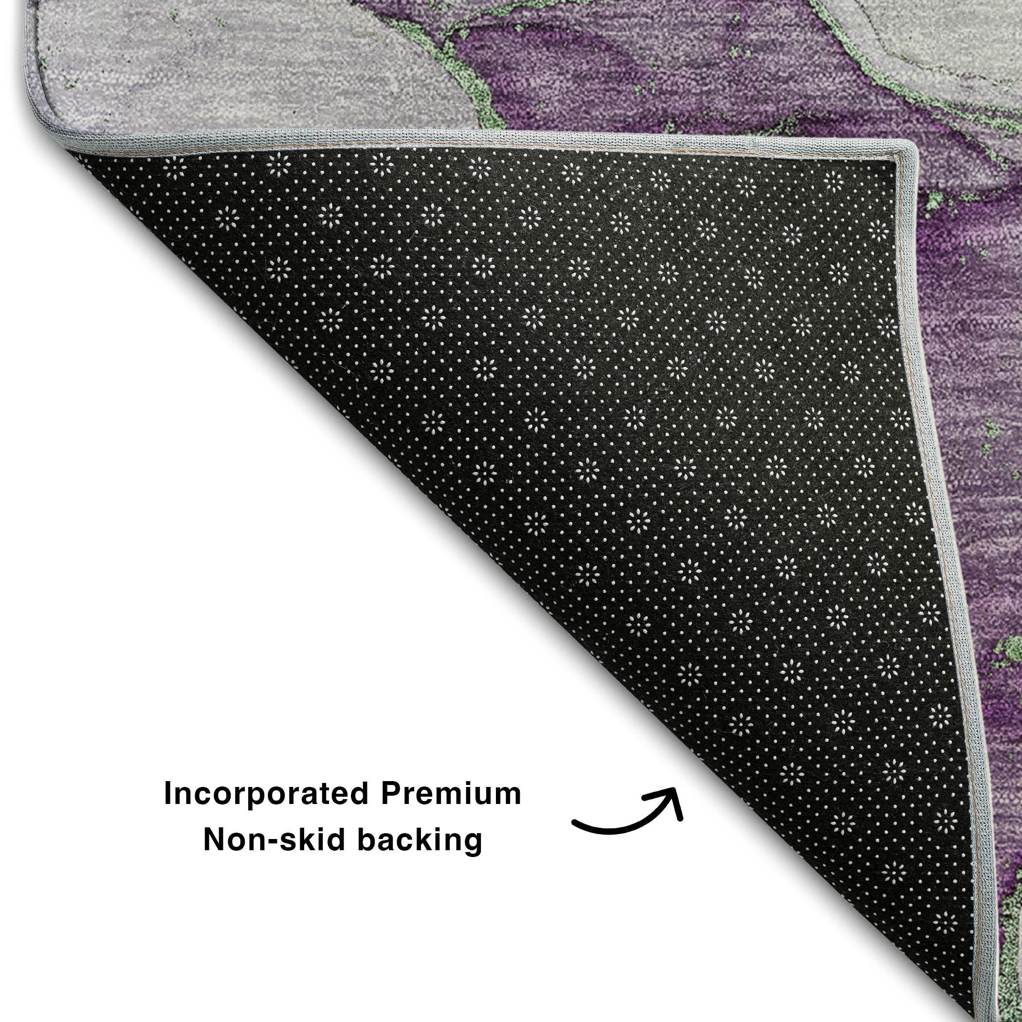 Marrakech Machine Washable Contemporary Green Rug 1'8" x 2'6" #shape_Rectangle