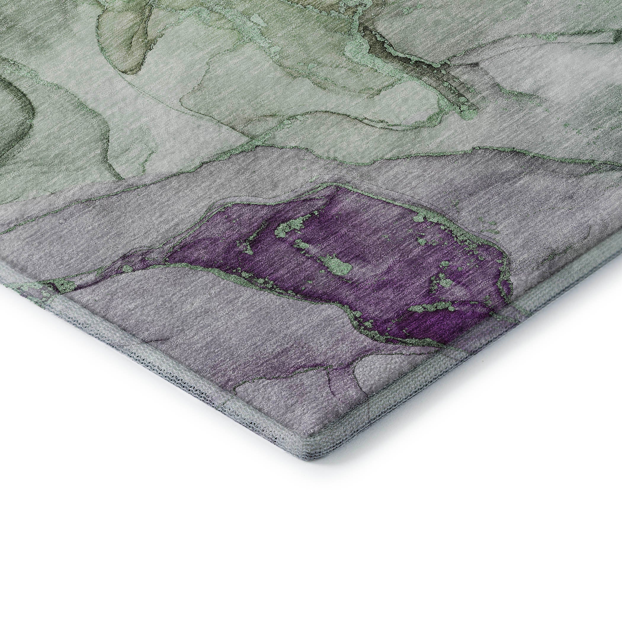 Marrakech Machine Washable Contemporary Green Rug 1'8" x 2'6" #shape_Rectangle