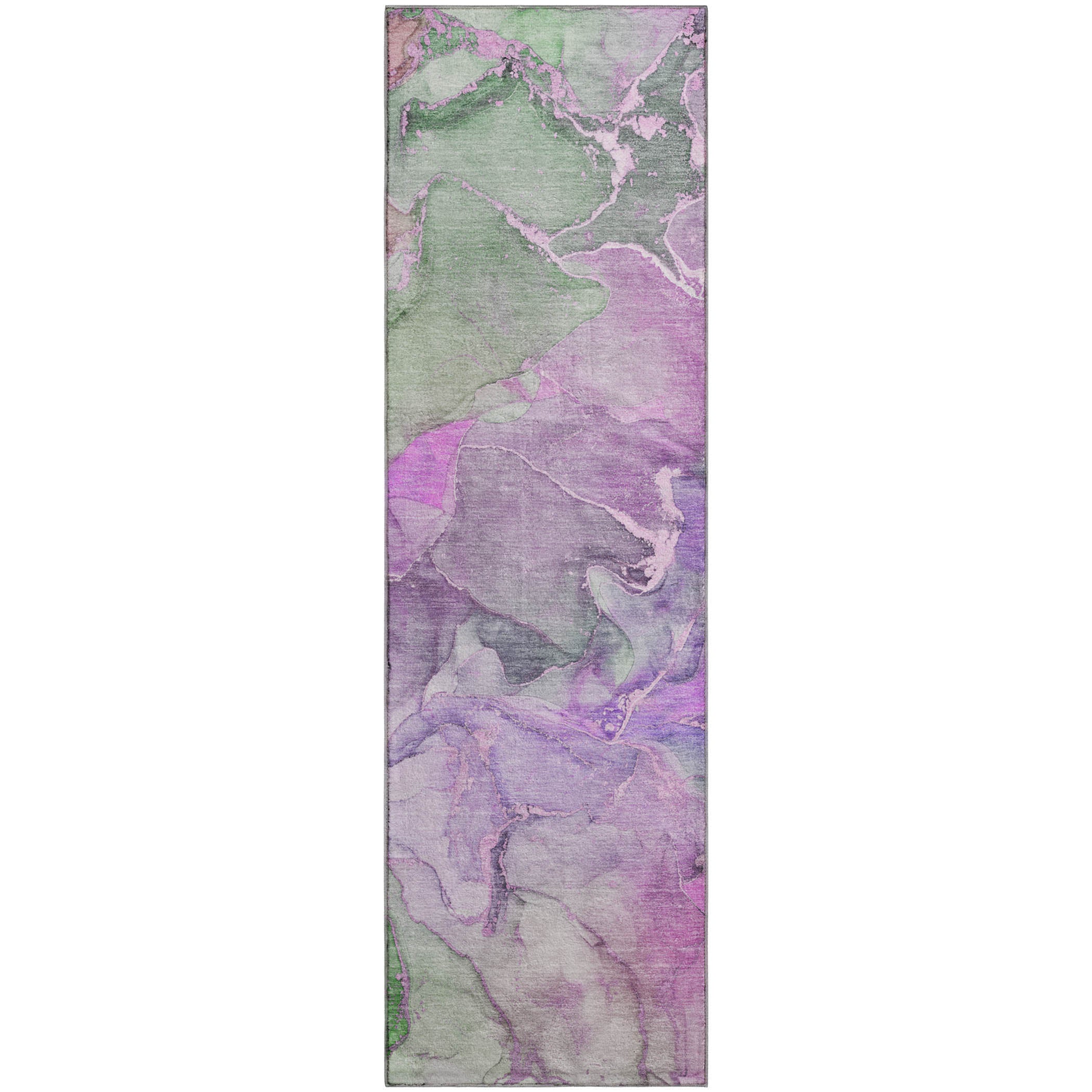 Marrakech Machine Washable Contemporary Purple Rug 2'3" x 7'6" #shape_Runner