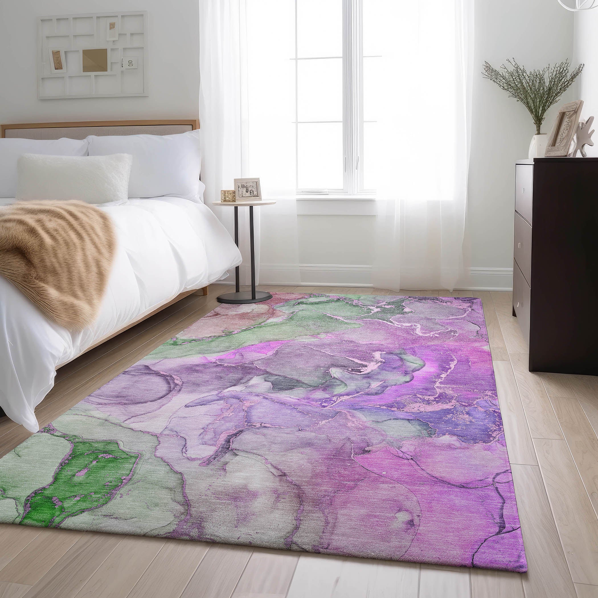 Marrakech Machine Washable Contemporary Purple Rug 2'6" x 3'10" #shape_Rectangle