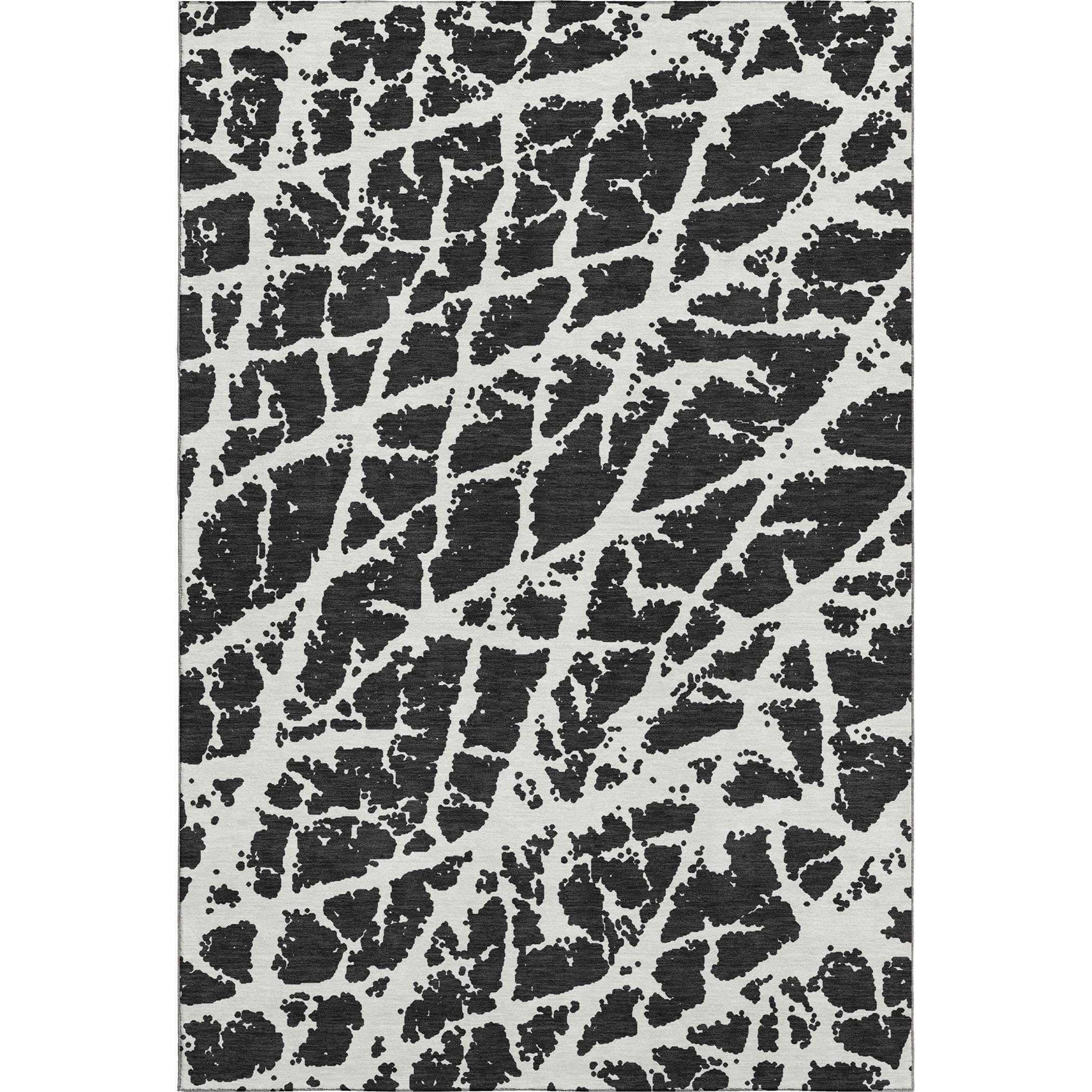 Siena Machine Washable Transitional Black Rug 2'6" x 3'10" #shape_Rectangle