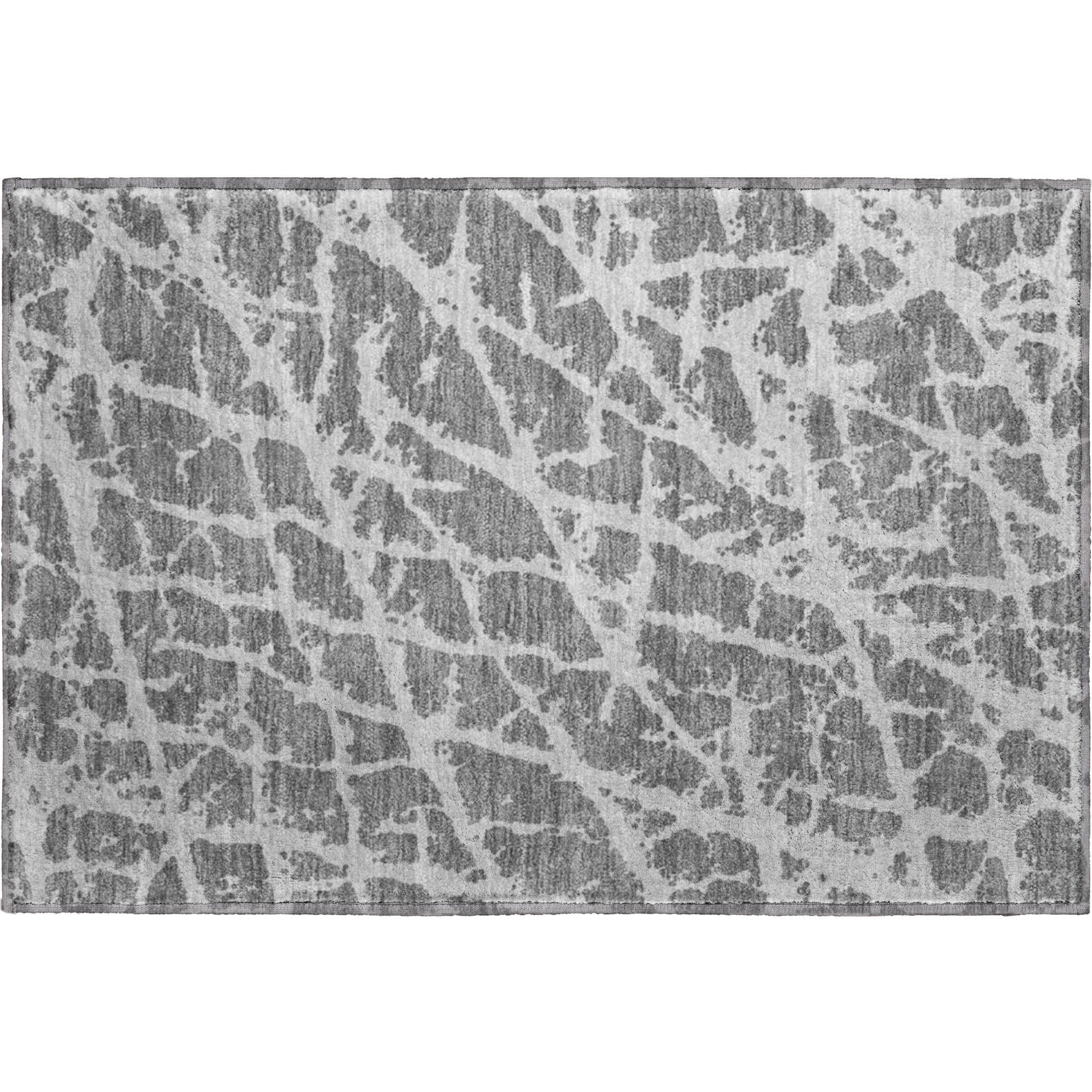 Siena Machine Washable Transitional Charcoal Gray Rug 1'8" x 2'6" #shape_Rectangle