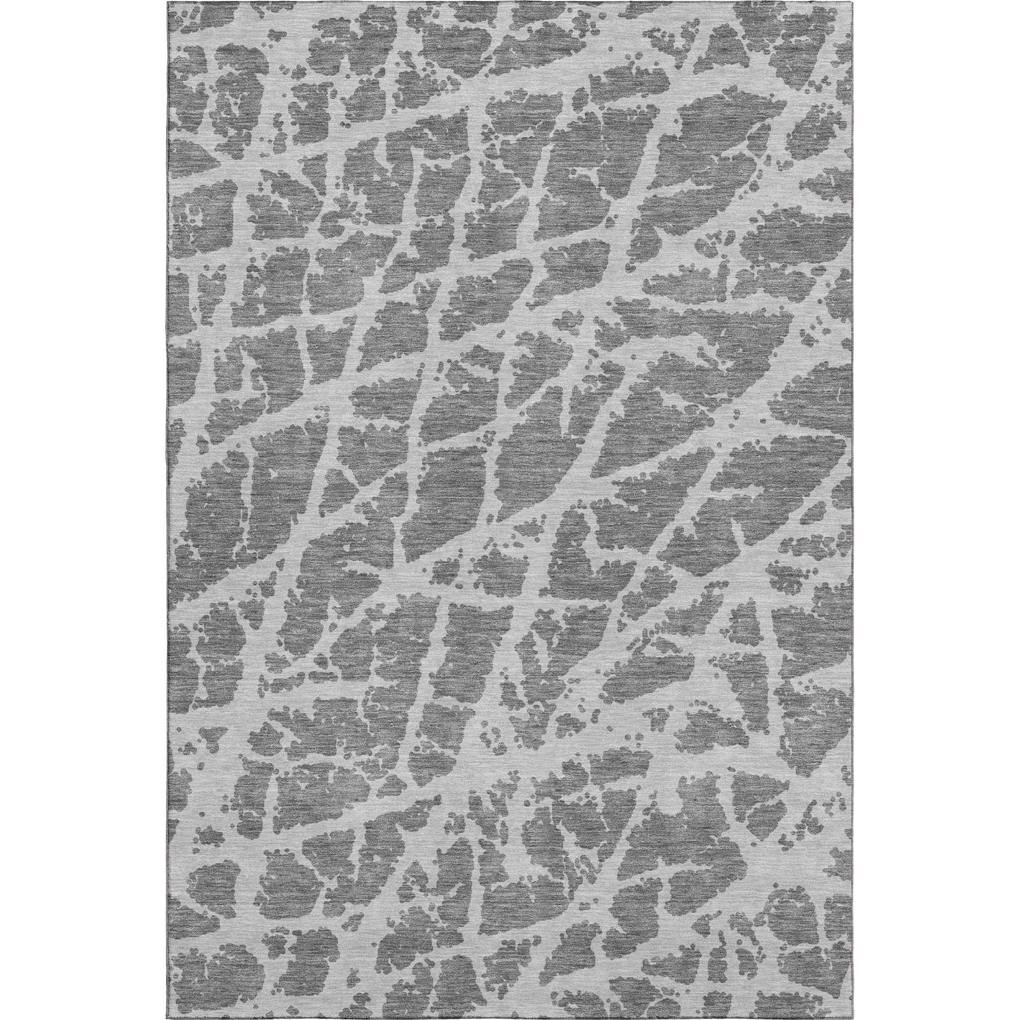 Siena Machine Washable Transitional Charcoal Gray Rug 2'6" x 3'10" #shape_Rectangle