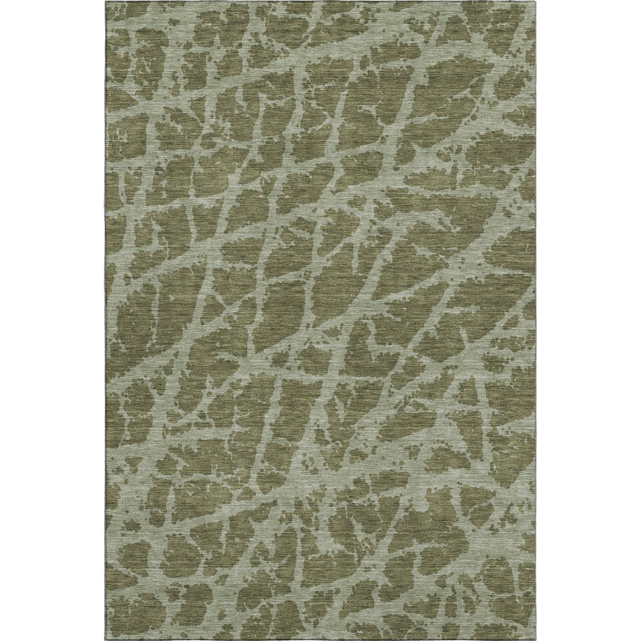 Siena Machine Washable Transitional Olive Green Rug 2'6" x 3'10" #shape_Rectangle