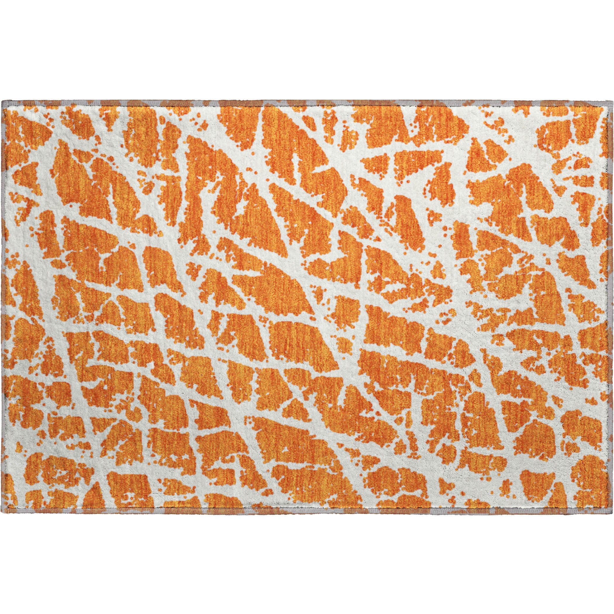 Siena Machine Washable Transitional Orange Rug 1'8" x 2'6" #shape_Rectangle