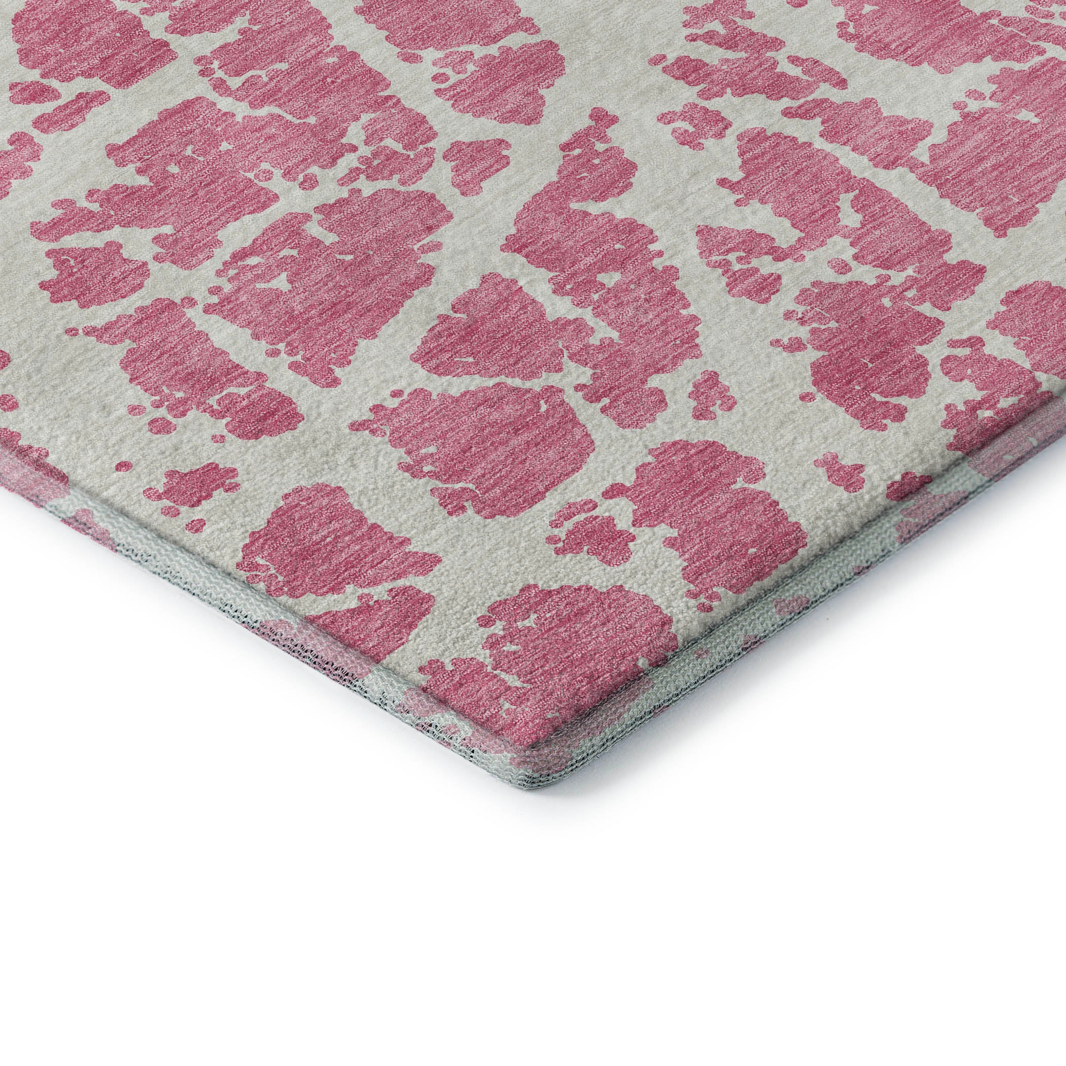 Siena Machine Washable Transitional Pink Rug 1'8" x 2'6" #shape_Rectangle