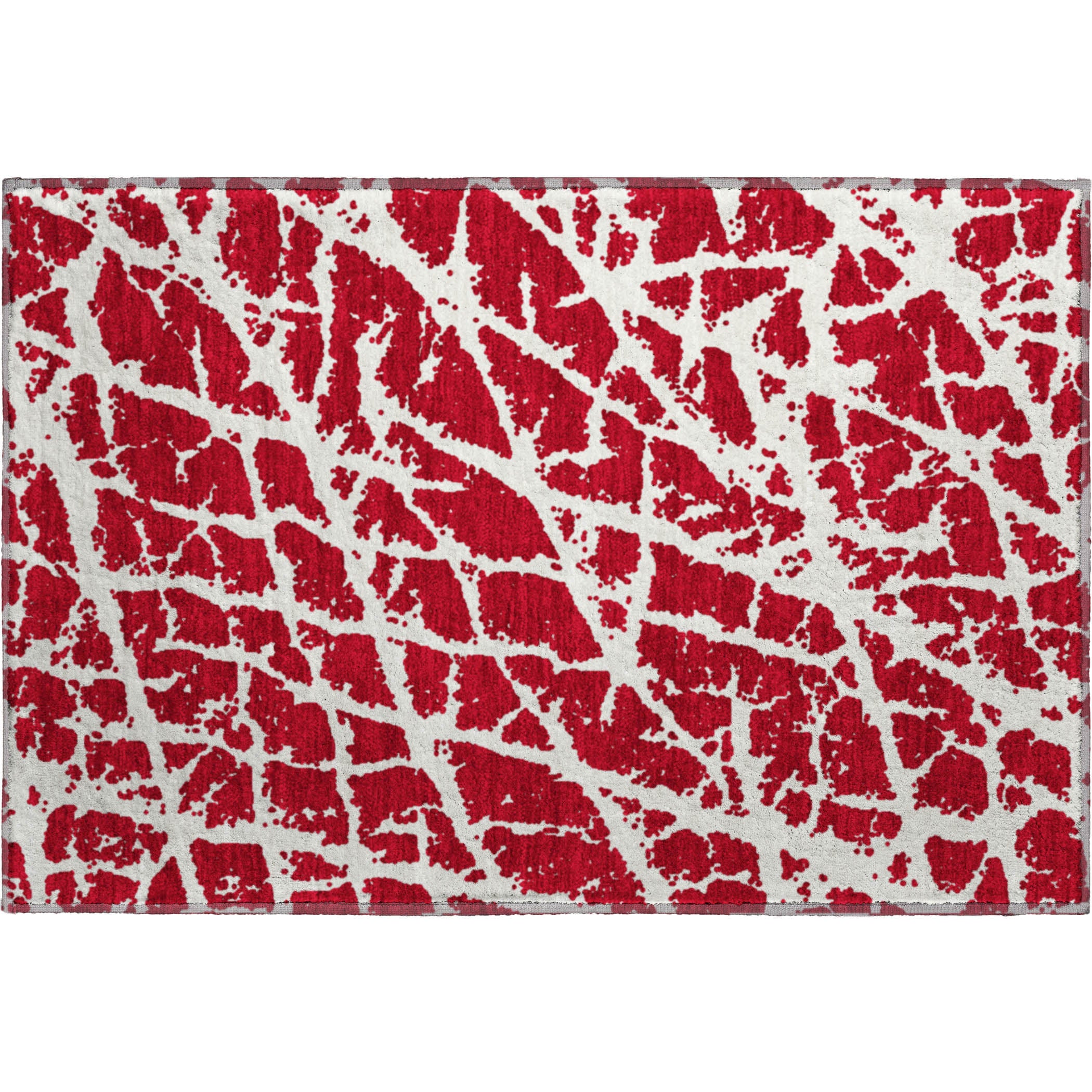 Siena Machine Washable Transitional Red Rug 1'8" x 2'6" #shape_Rectangle
