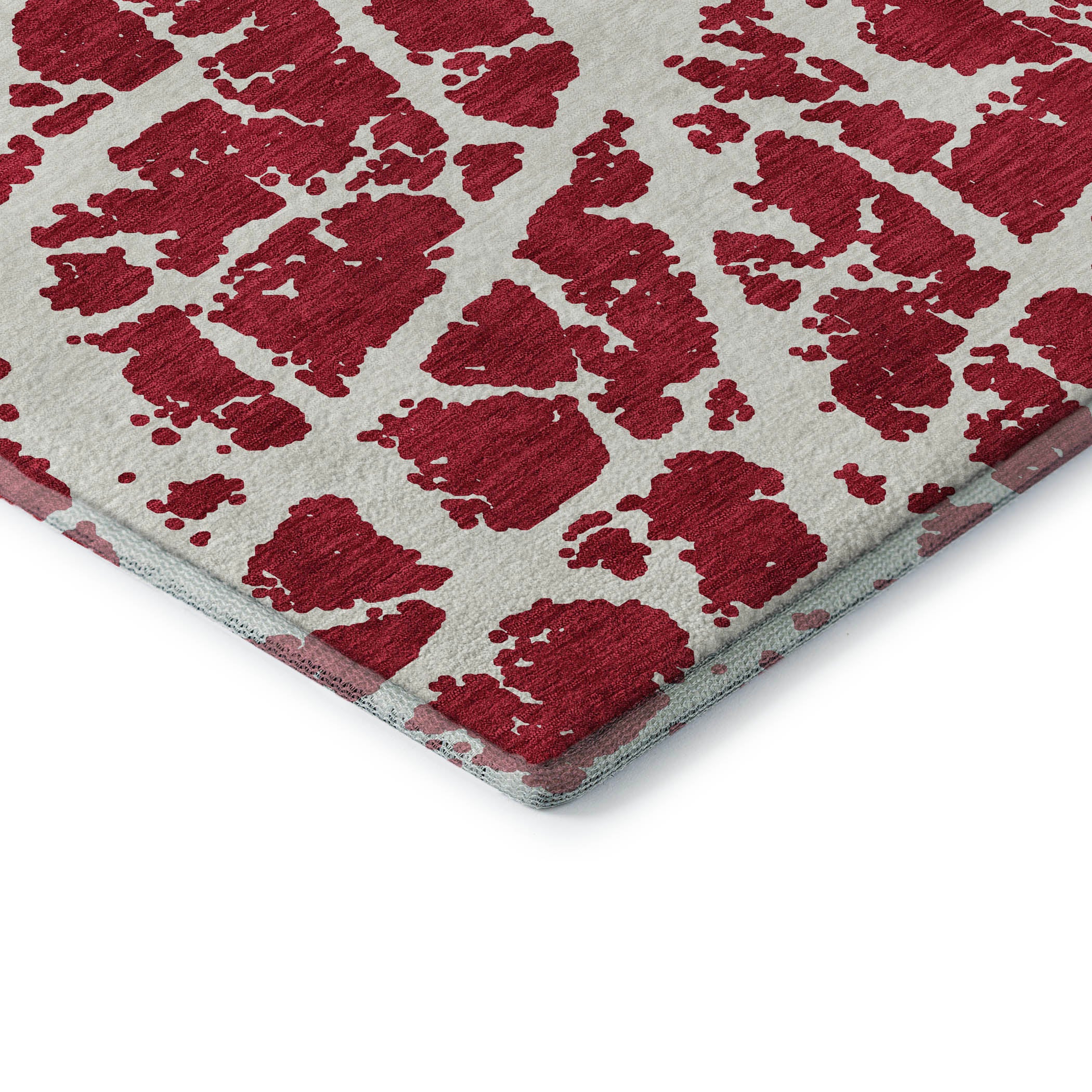Siena Machine Washable Transitional Red Rug 1'8" x 2'6" #shape_Rectangle