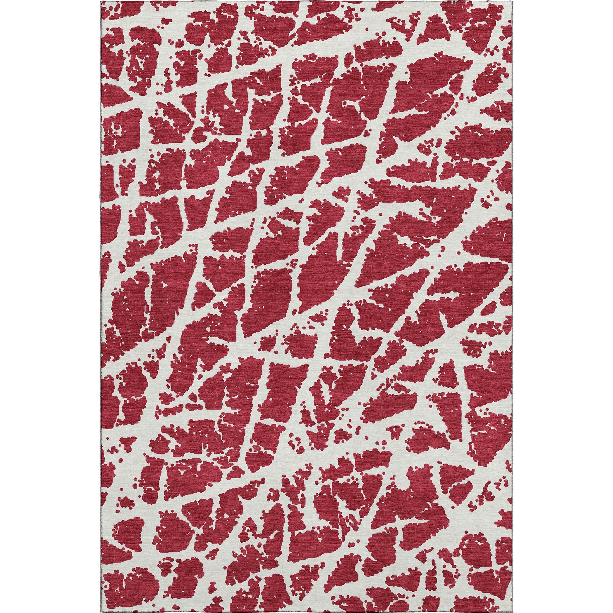 Siena Machine Washable Transitional Red Rug 2'6" x 3'10" #shape_Rectangle