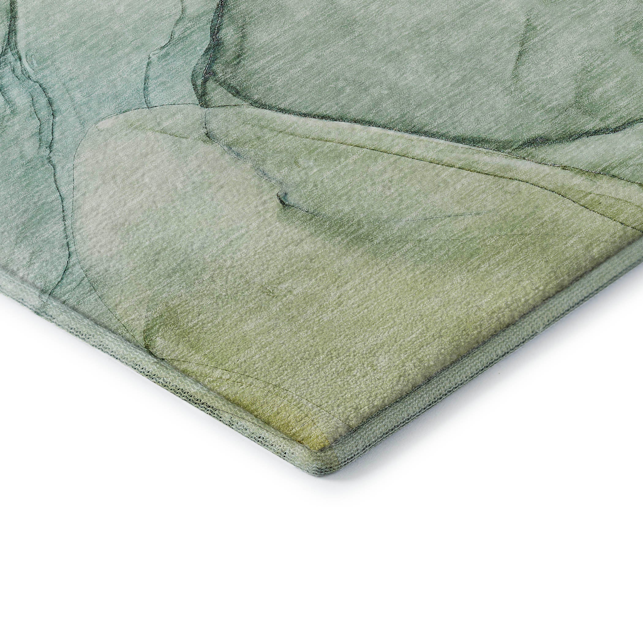 Valletta Machine Washable Transitional Green Rug 1'8" x 2'6" #shape_Rectangle