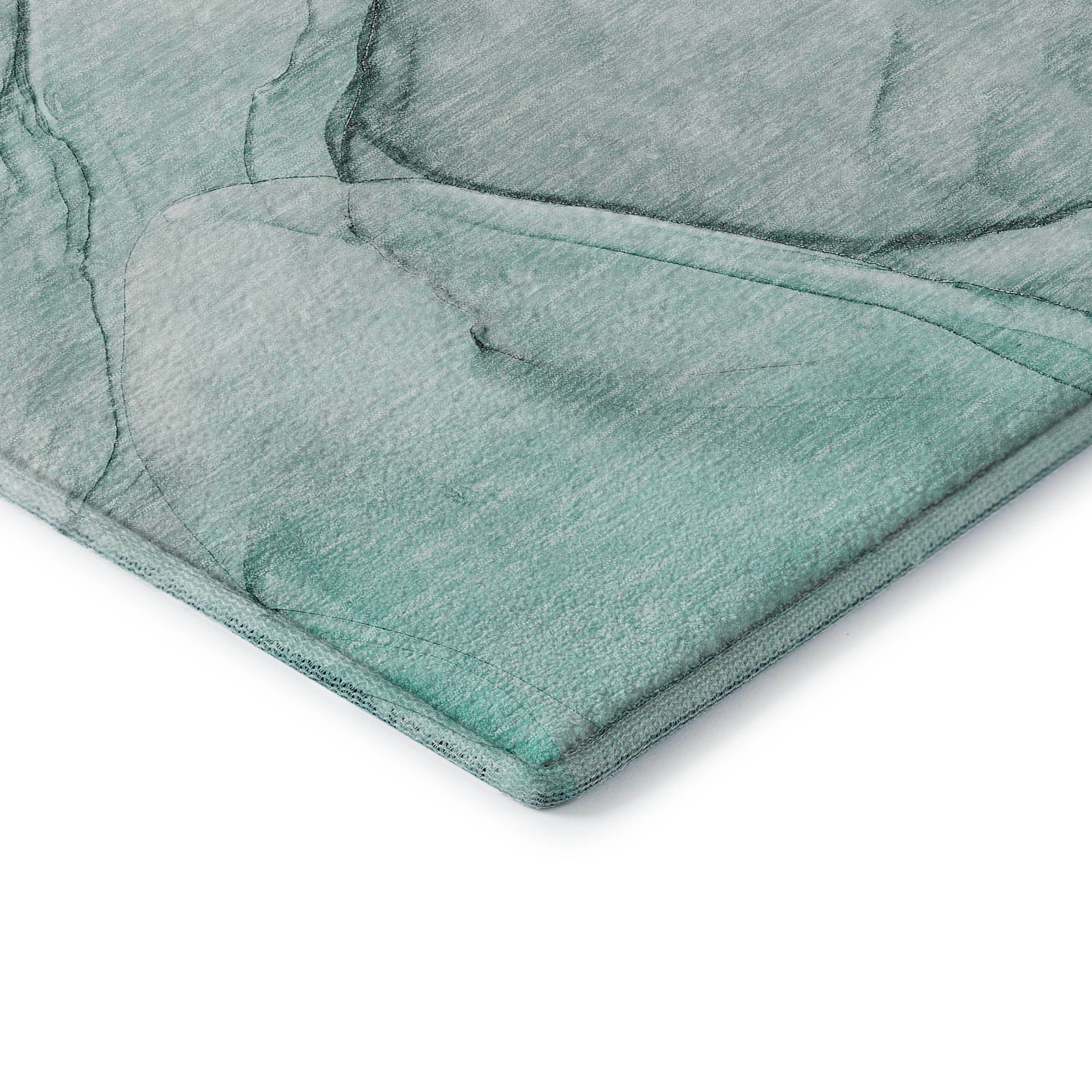 Valletta Machine Washable Transitional Teal Rug 1'8" x 2'6" #shape_Rectangle