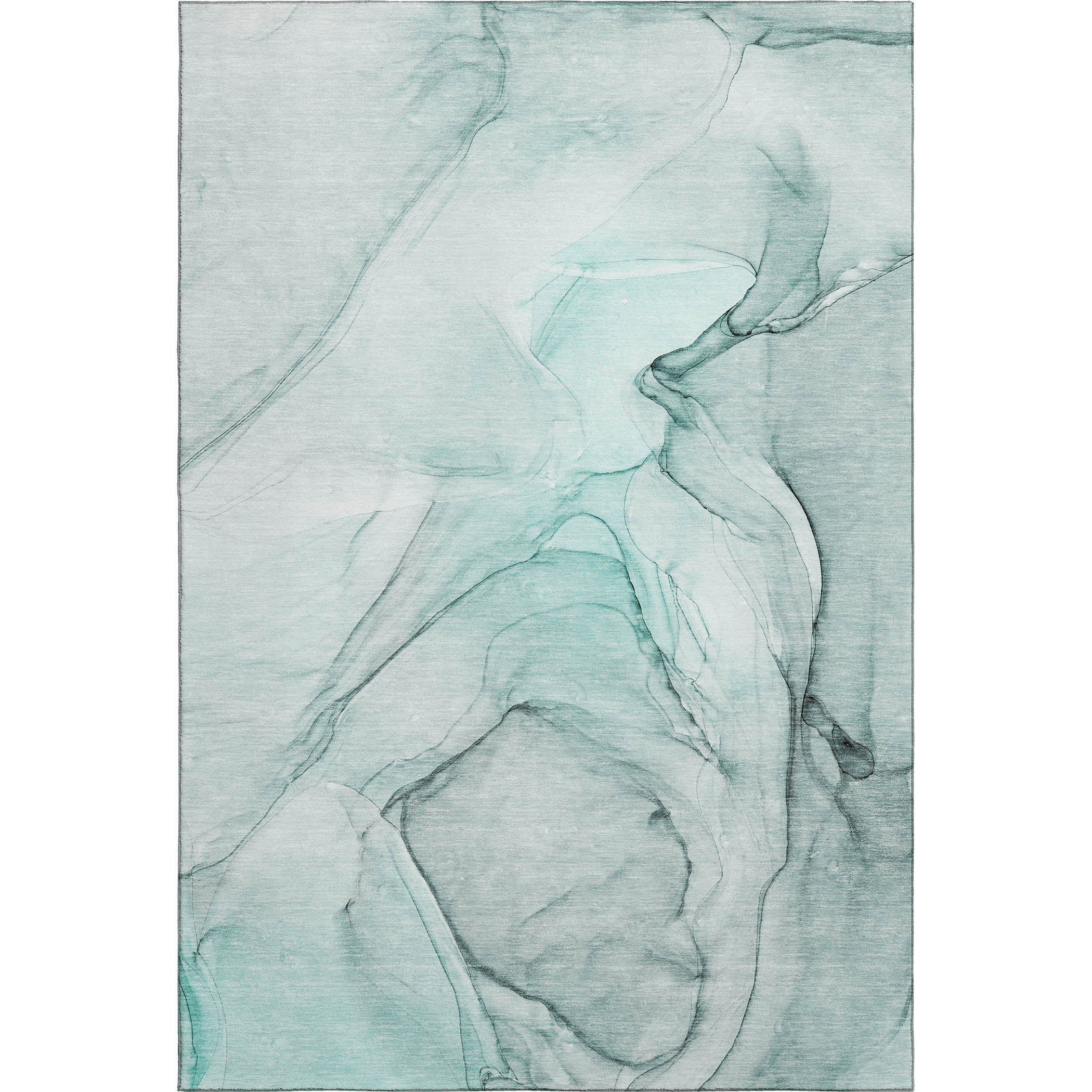 Valletta Machine Washable Transitional Teal Rug 2'6" x 3'10" #shape_Rectangle
