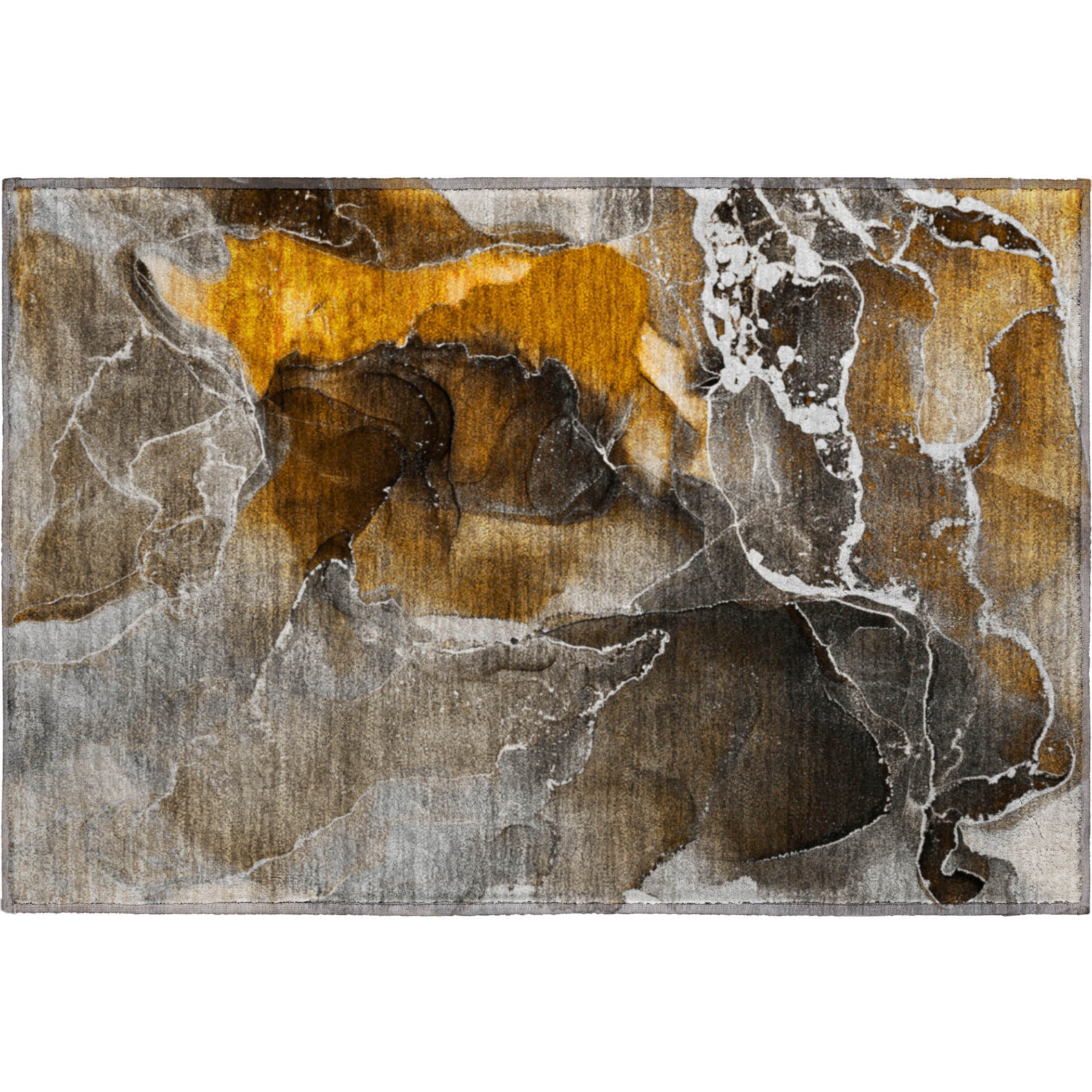 Siena Machine Washable Contemporary Brown Rug 1'8" x 2'6" #shape_Rectangle
