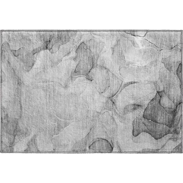 Chiang Mai Machine Washable Transitional Gray Rug 1'8" x 2'6"