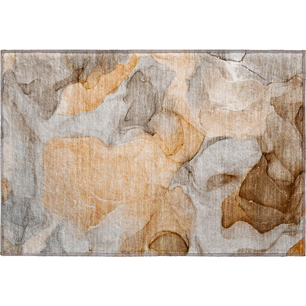 Chiang Mai Machine Washable Transitional Orange Rug 1'8" x 2'6"