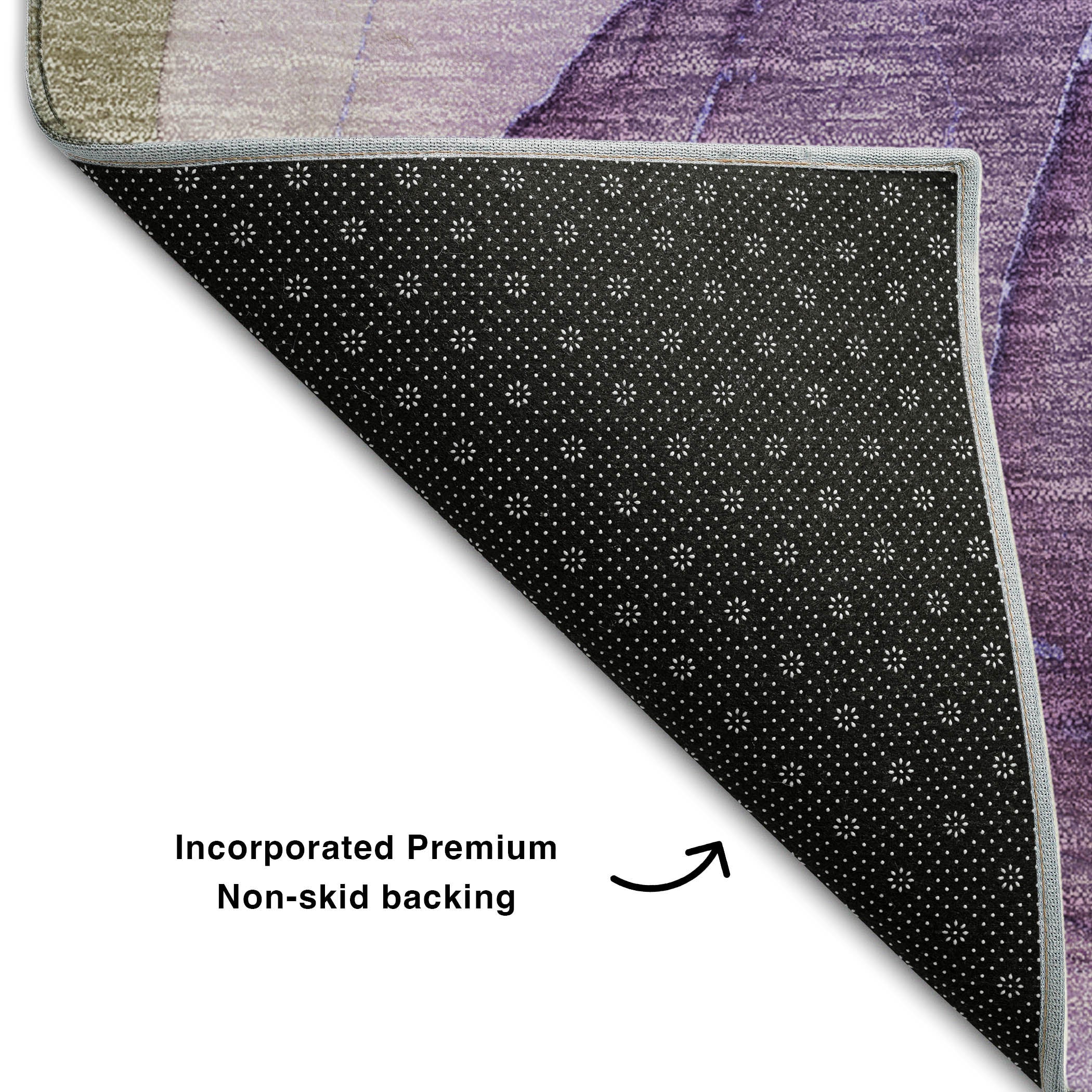 Chiang Mai Machine Washable Transitional Purple Rug 1'8" x 2'6" #shape_Rectangle