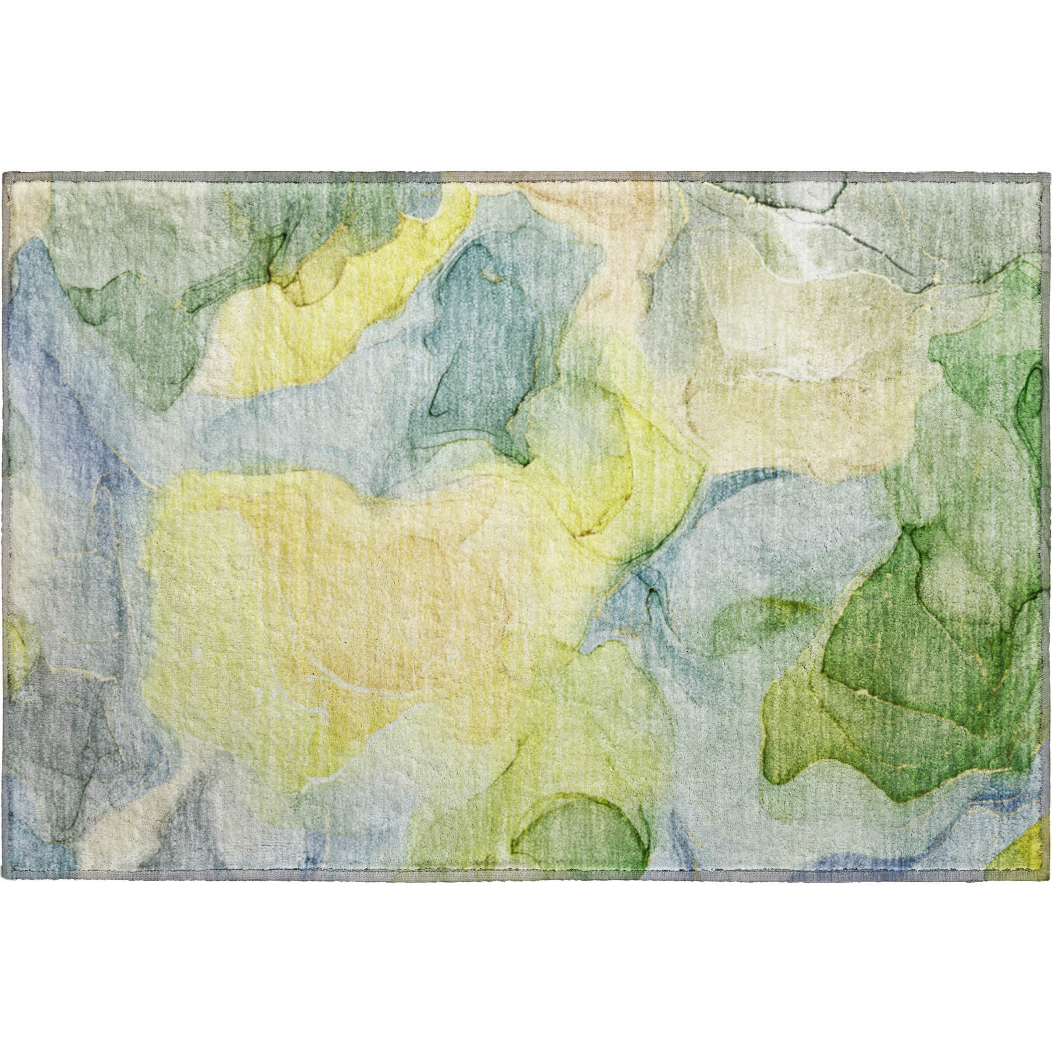 Chiang Mai Machine Washable Transitional Yellow Gold Rug 1'8" x 2'6" #shape_Rectangle