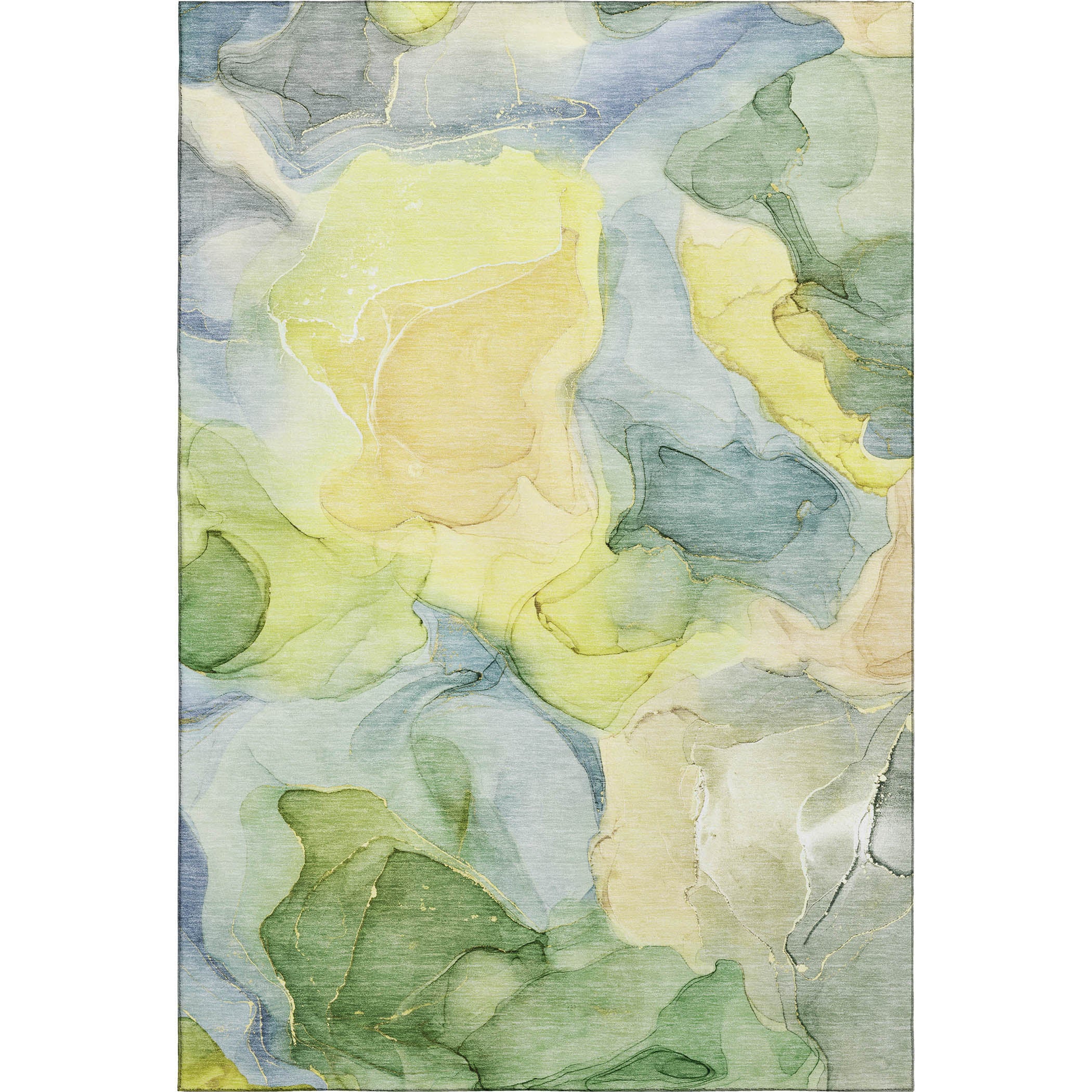Chiang Mai Machine Washable Transitional Yellow Gold Rug 2'6" x 3'10" #shape_Rectangle
