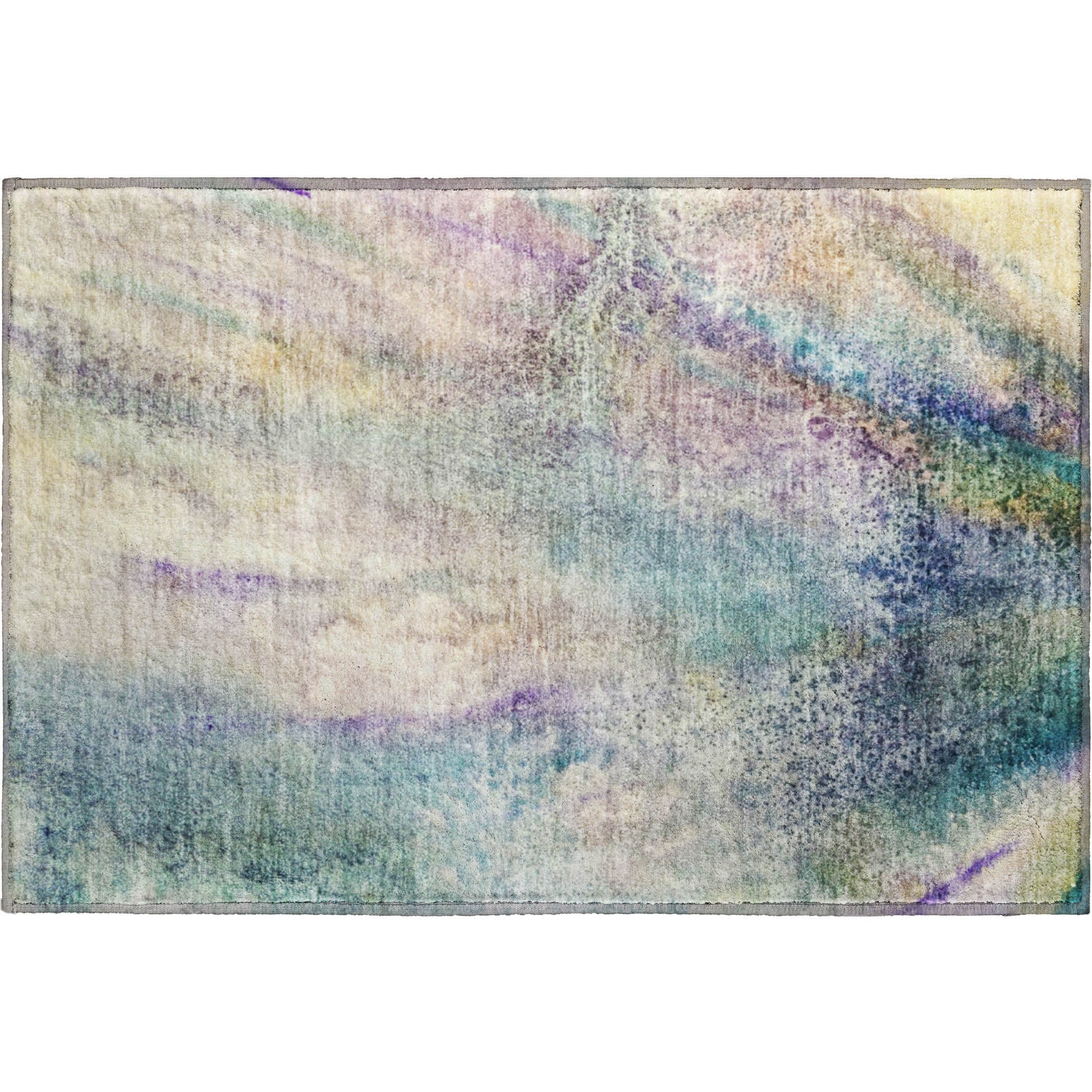 Athens Machine Washable Contemporary Blue Rug 1'8" x 2'6" #shape_Rectangle