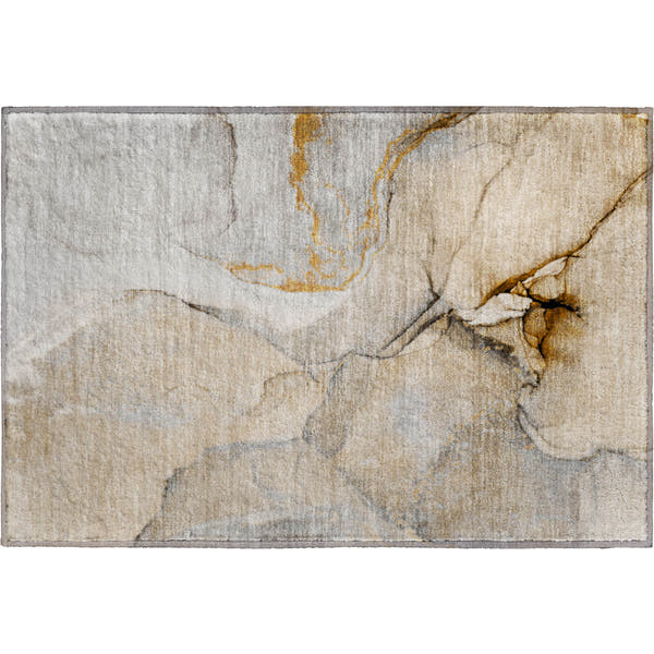 Vienna Machine Washable Transitional Beige Brown Rug 1'8" x 2'6"