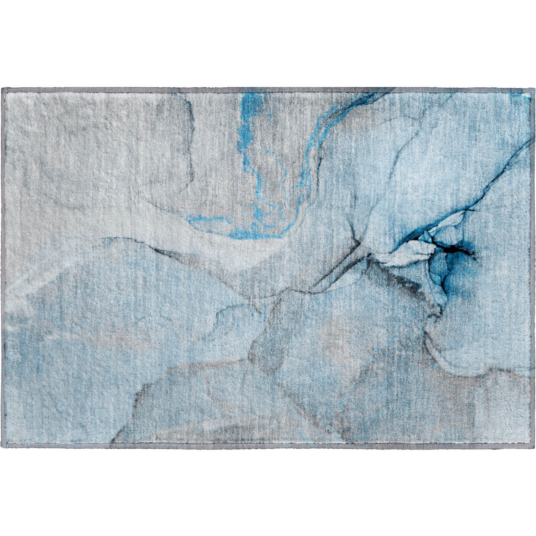 Vienna Machine Washable Transitional Blue Rug 1'8" x 2'6" #shape_Rectangle