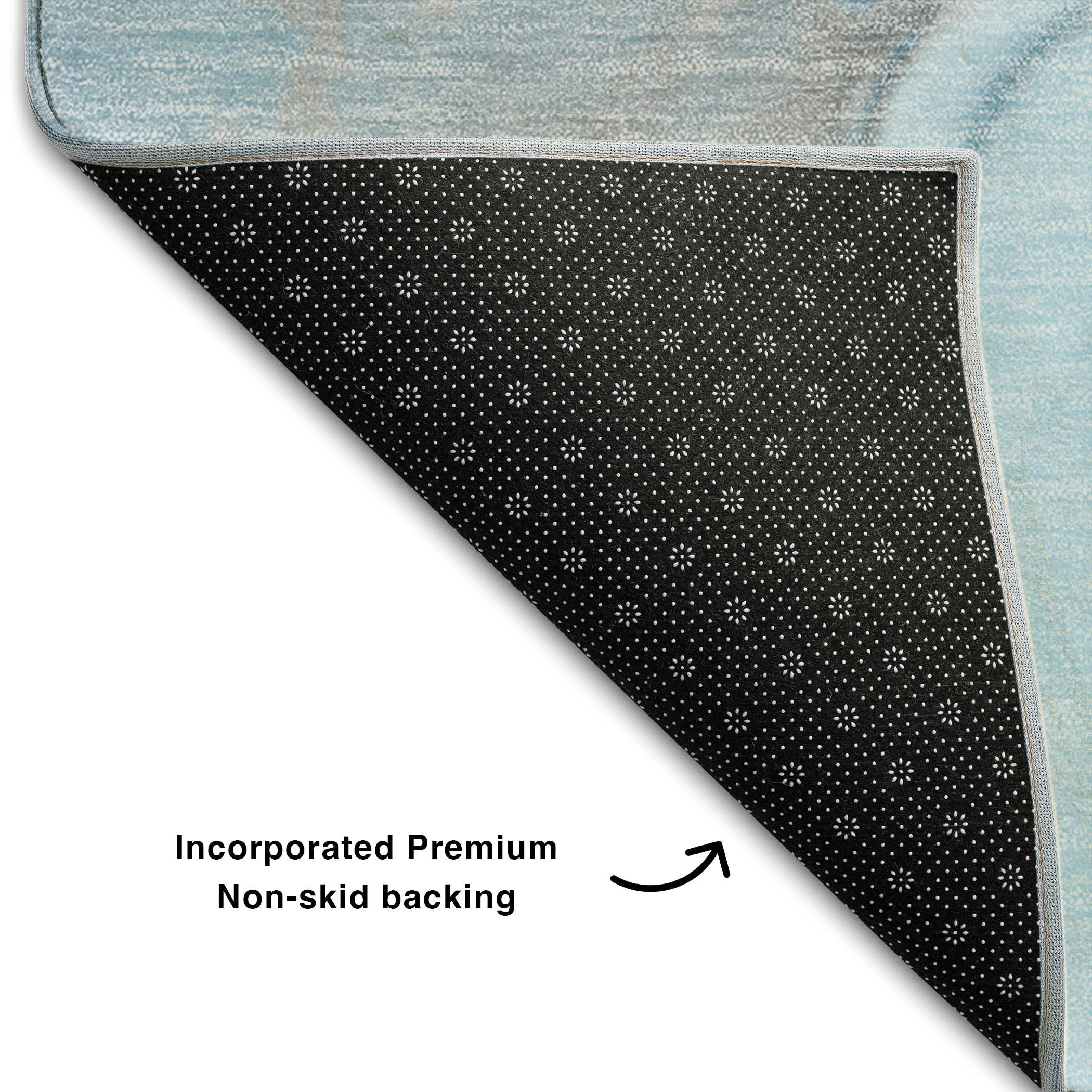 Vienna Machine Washable Transitional Blue Rug 1'8" x 2'6" #shape_Rectangle