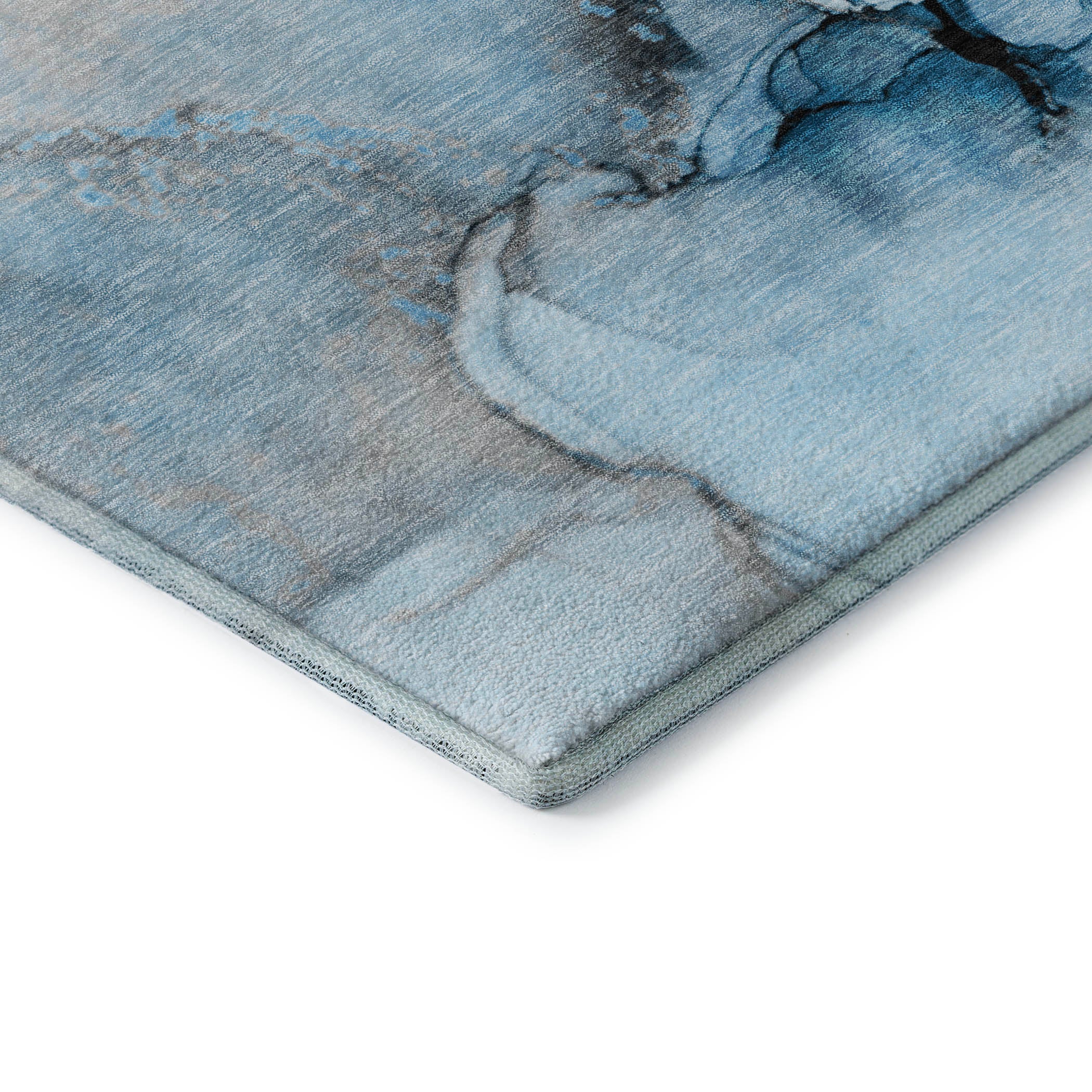 Vienna Machine Washable Transitional Blue Rug 1'8" x 2'6" #shape_Rectangle