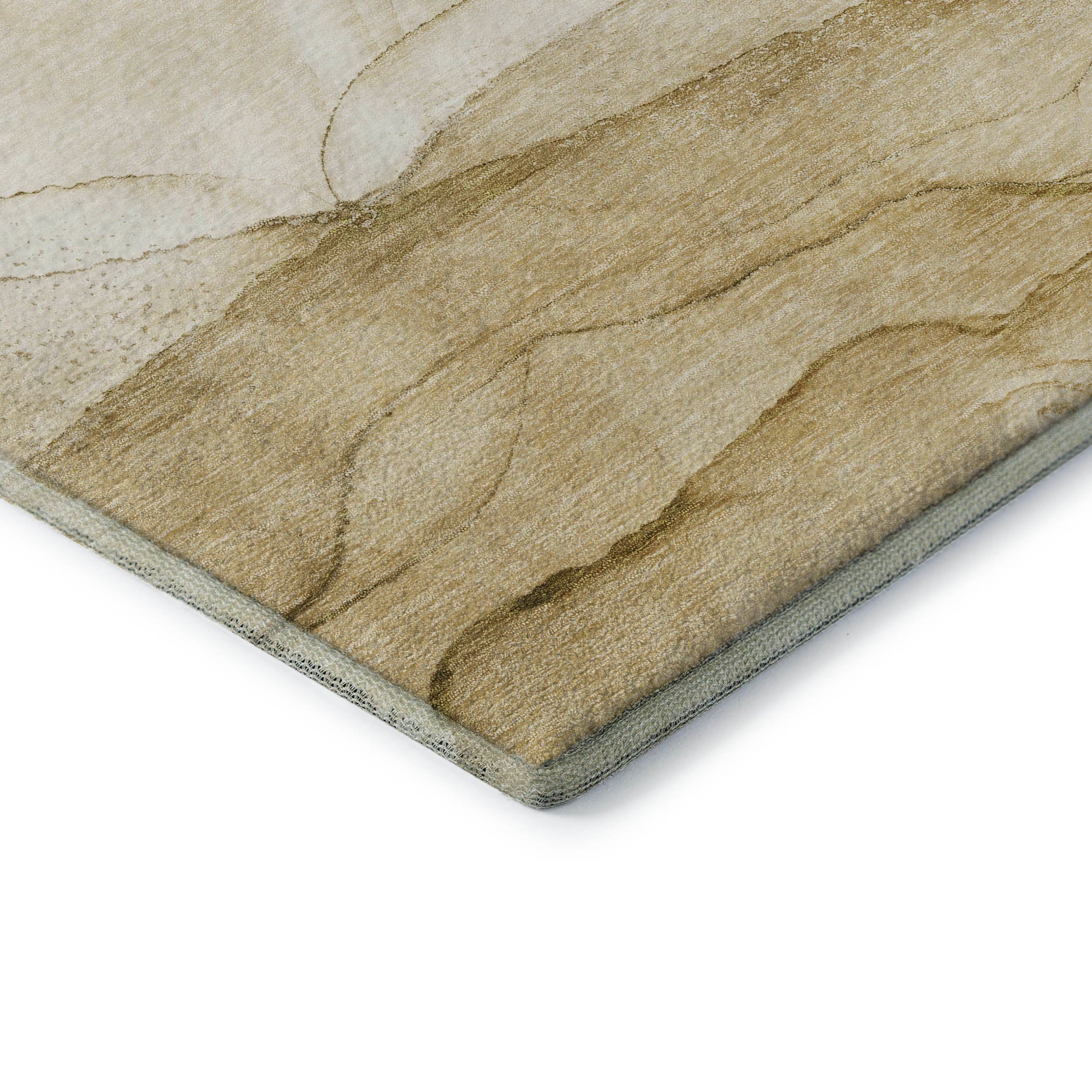 Seoul Machine Washable Transitional Beige Brown Rug 1'8" x 2'6" #shape_Rectangle