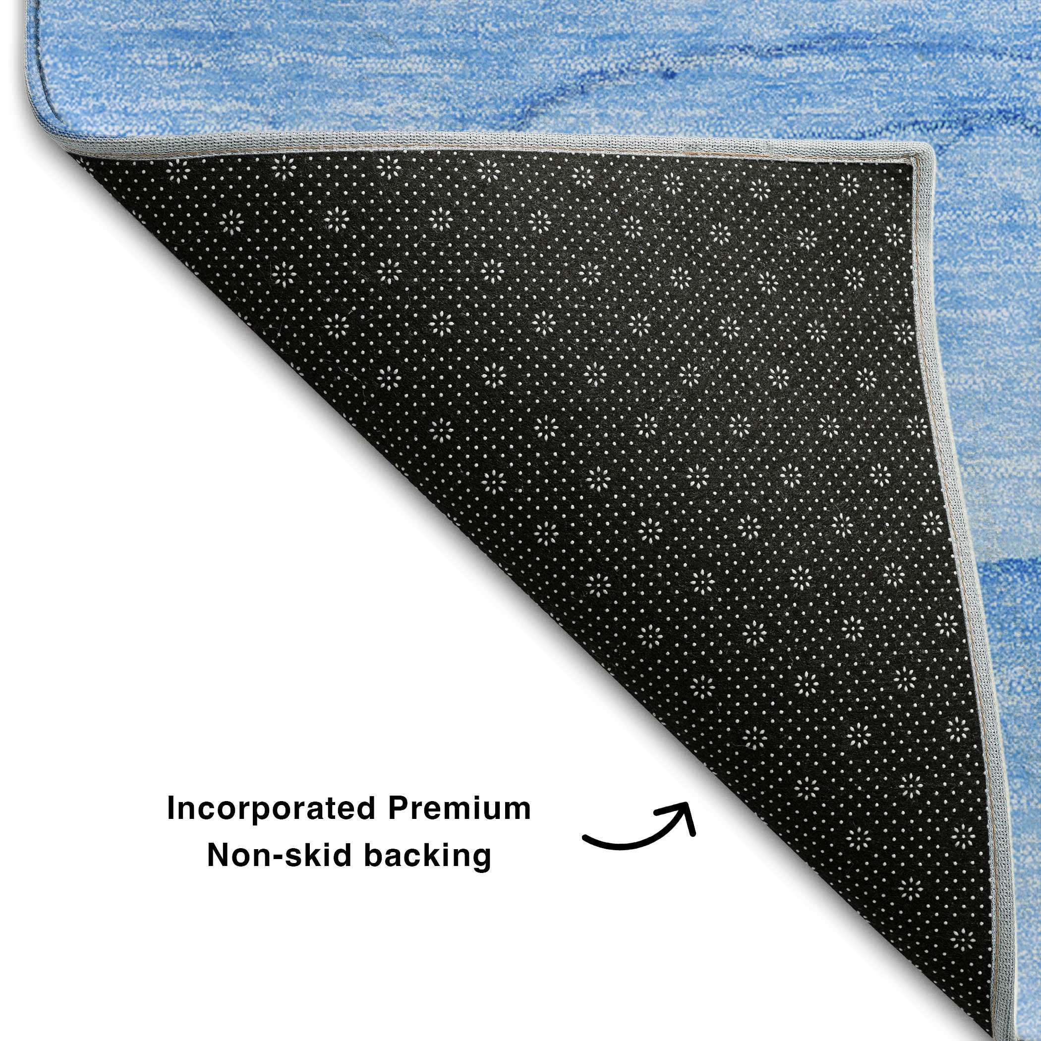 Seoul Machine Washable Transitional Blue Rug 1'8" x 2'6" #shape_Rectangle