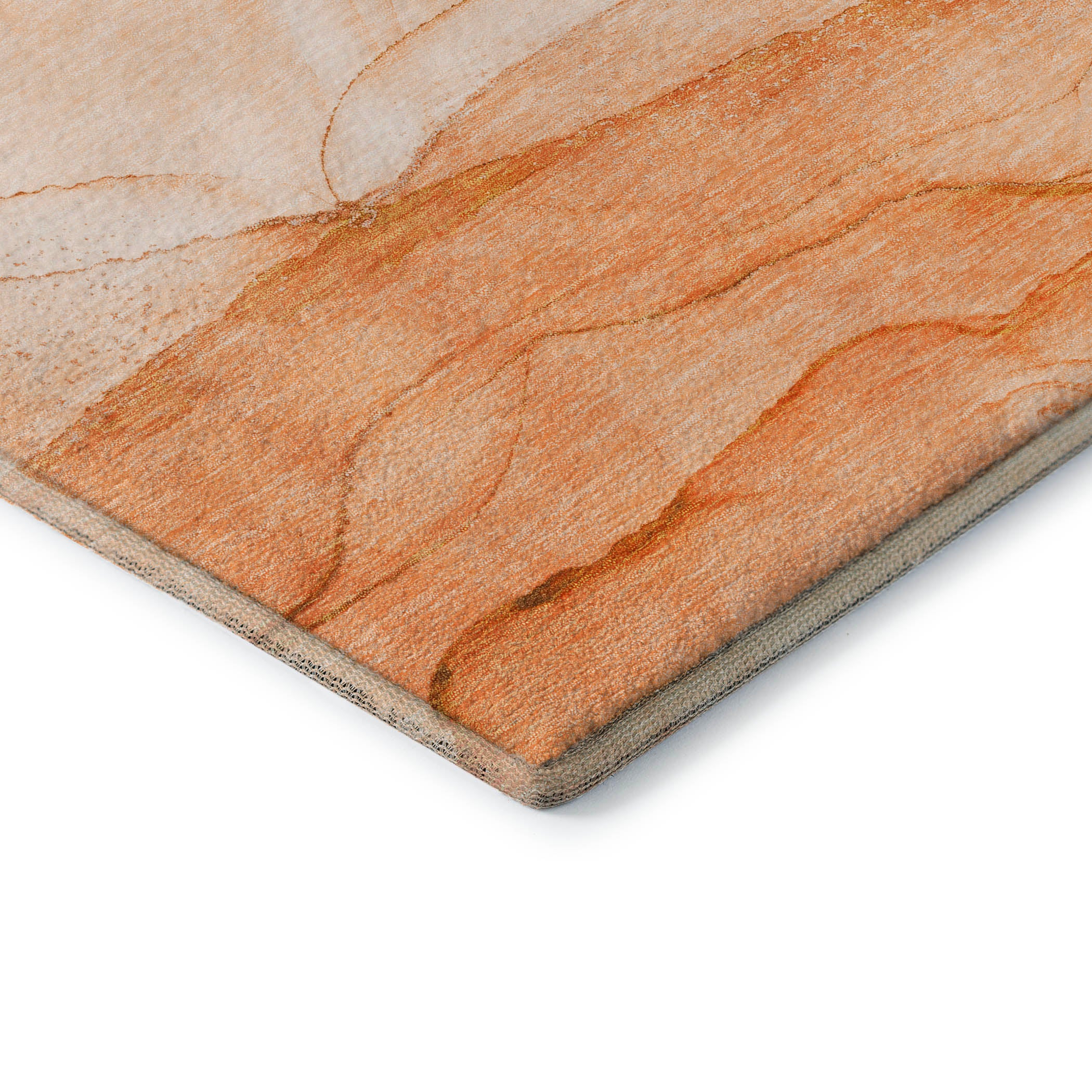 Seoul Machine Washable Transitional Orange Rug 1'8" x 2'6" #shape_Rectangle
