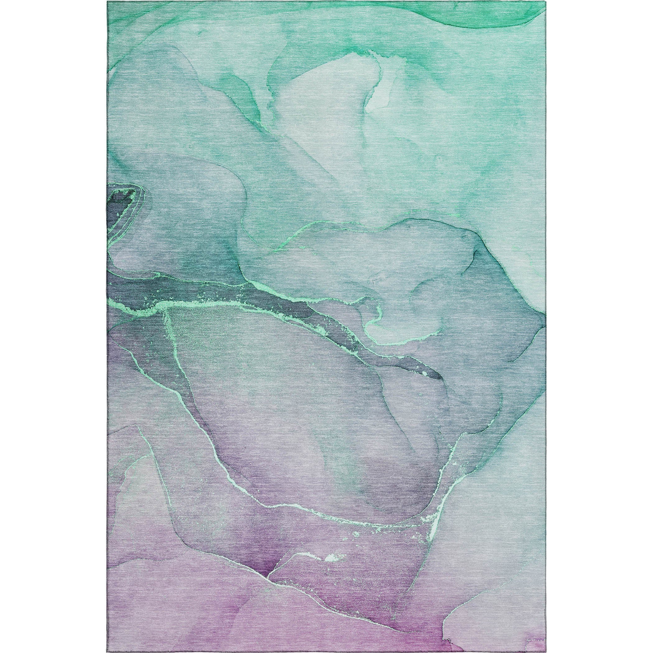 Salzburg Machine Washable Transitional Aloe Green Rug 2'6" x 3'10" #shape_Rectangle