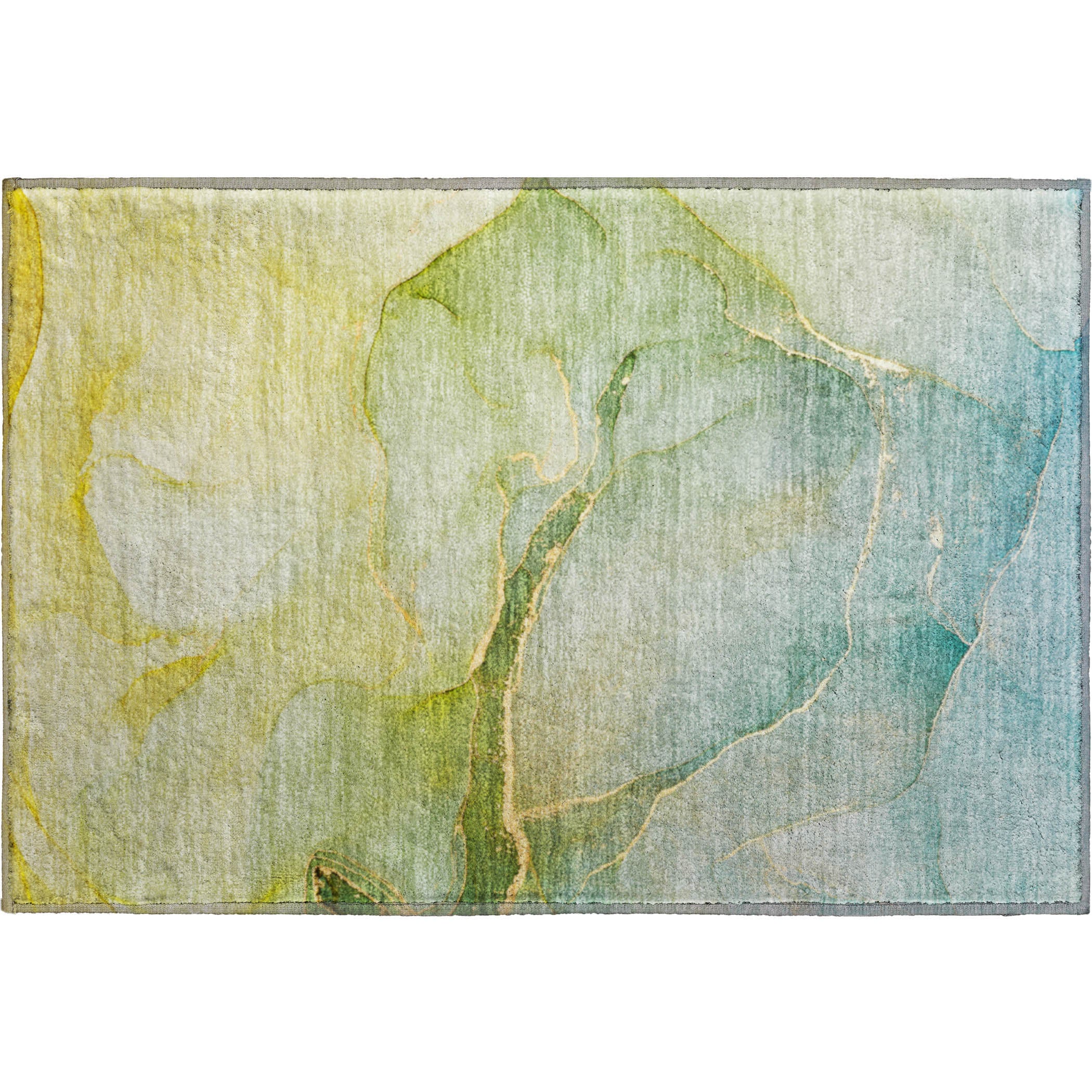 Salzburg Machine Washable Transitional Green Rug 1'8" x 2'6" #shape_Rectangle