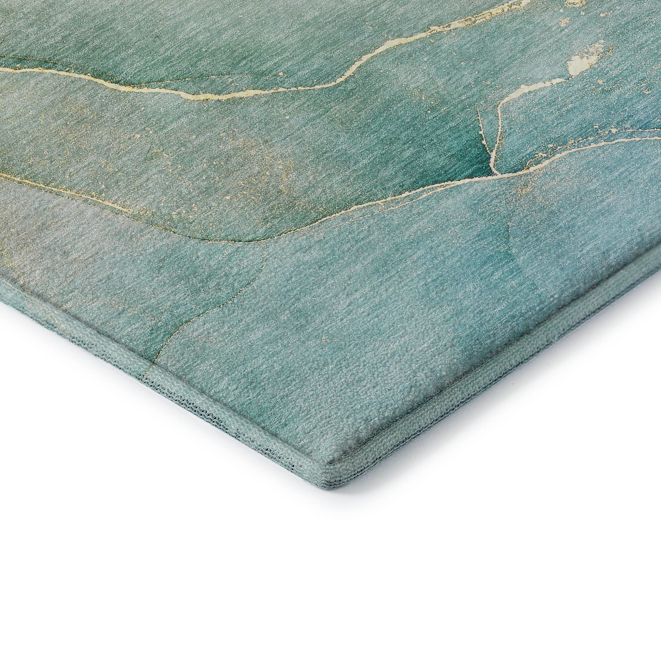 Salzburg Machine Washable Transitional Green Rug 1'8" x 2'6" #shape_Rectangle