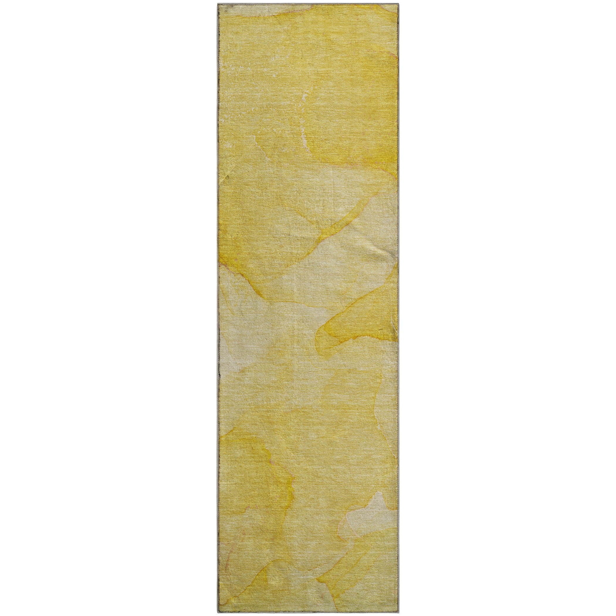 Lima Machine Washable Transitional Gold Rug 2'3" x 7'6" #shape_Runner