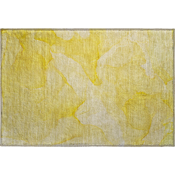 Lima Machine Washable Transitional Gold Rug 1'8" x 2'6"