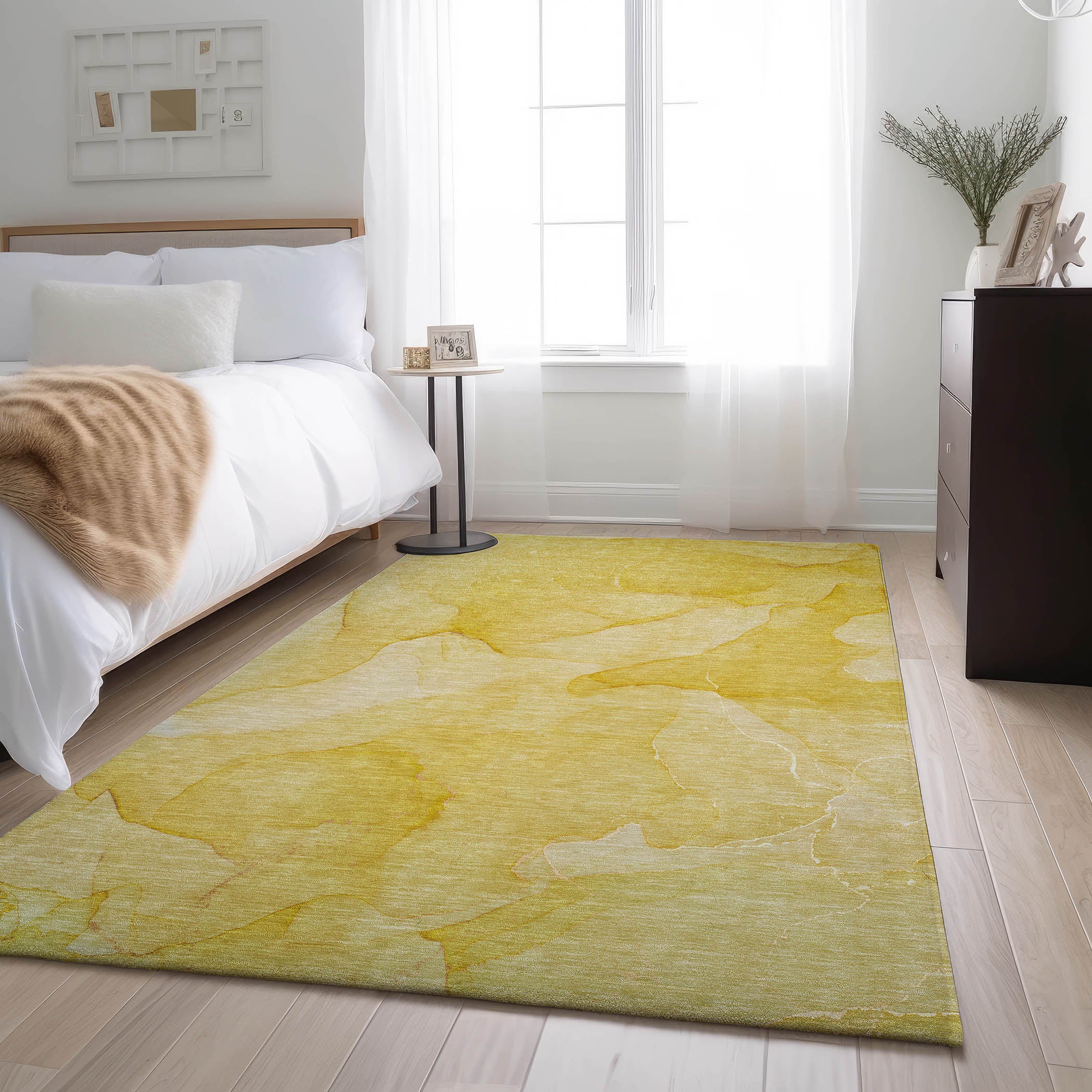 Lima Machine Washable Transitional Gold Rug 2'6" x 3'10" #shape_Rectangle