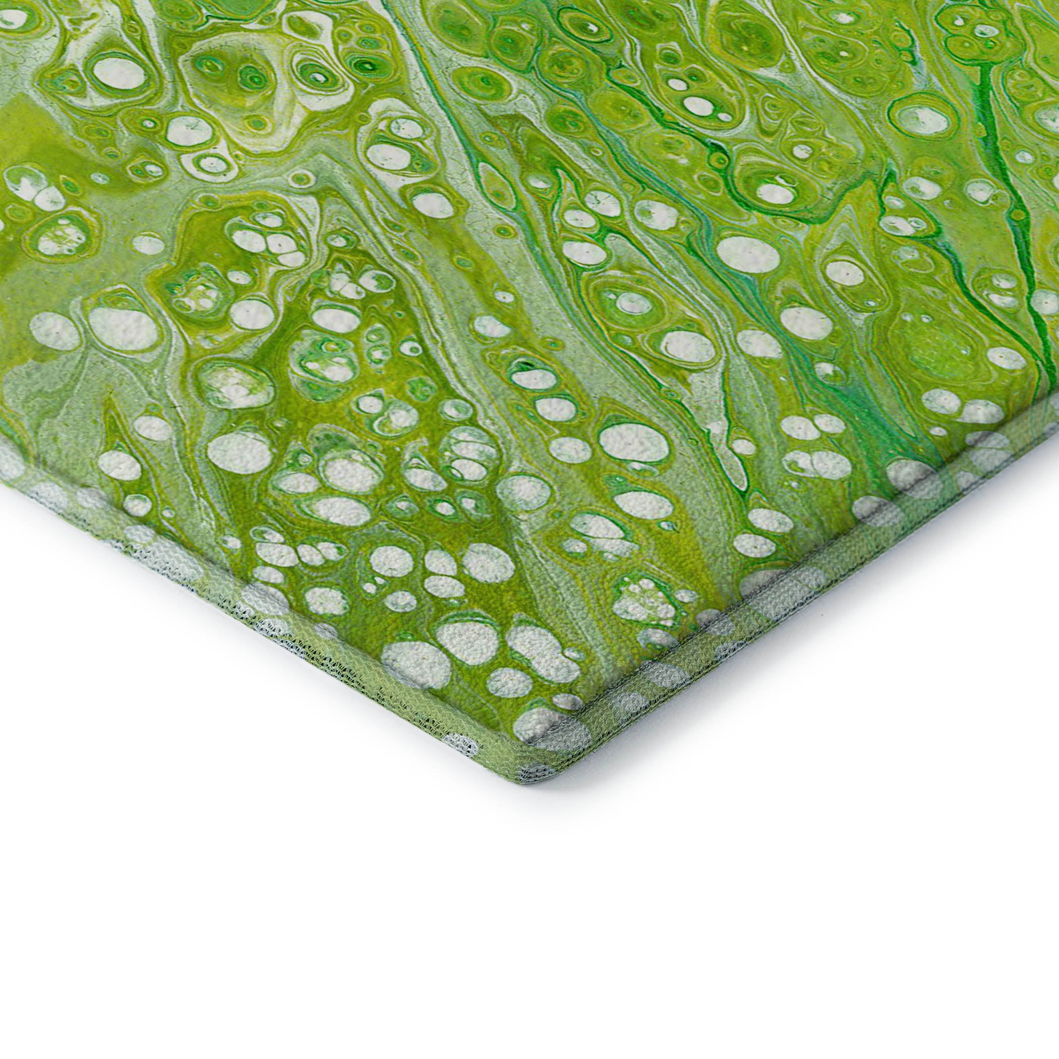 Lisbon Machine Washable Contemporary Clover Green Rug 1'8" x 2'6" #shape_Rectangle