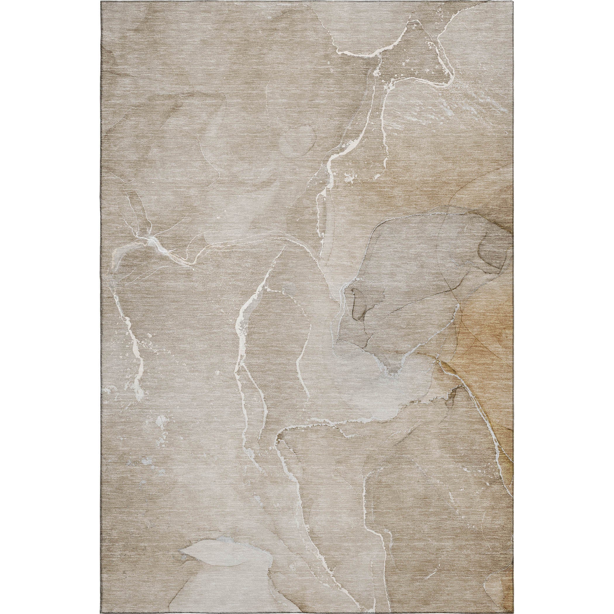 Cairo Machine Washable Transitional Beige Brown Rug 2'6" x 3'10" #shape_Rectangle