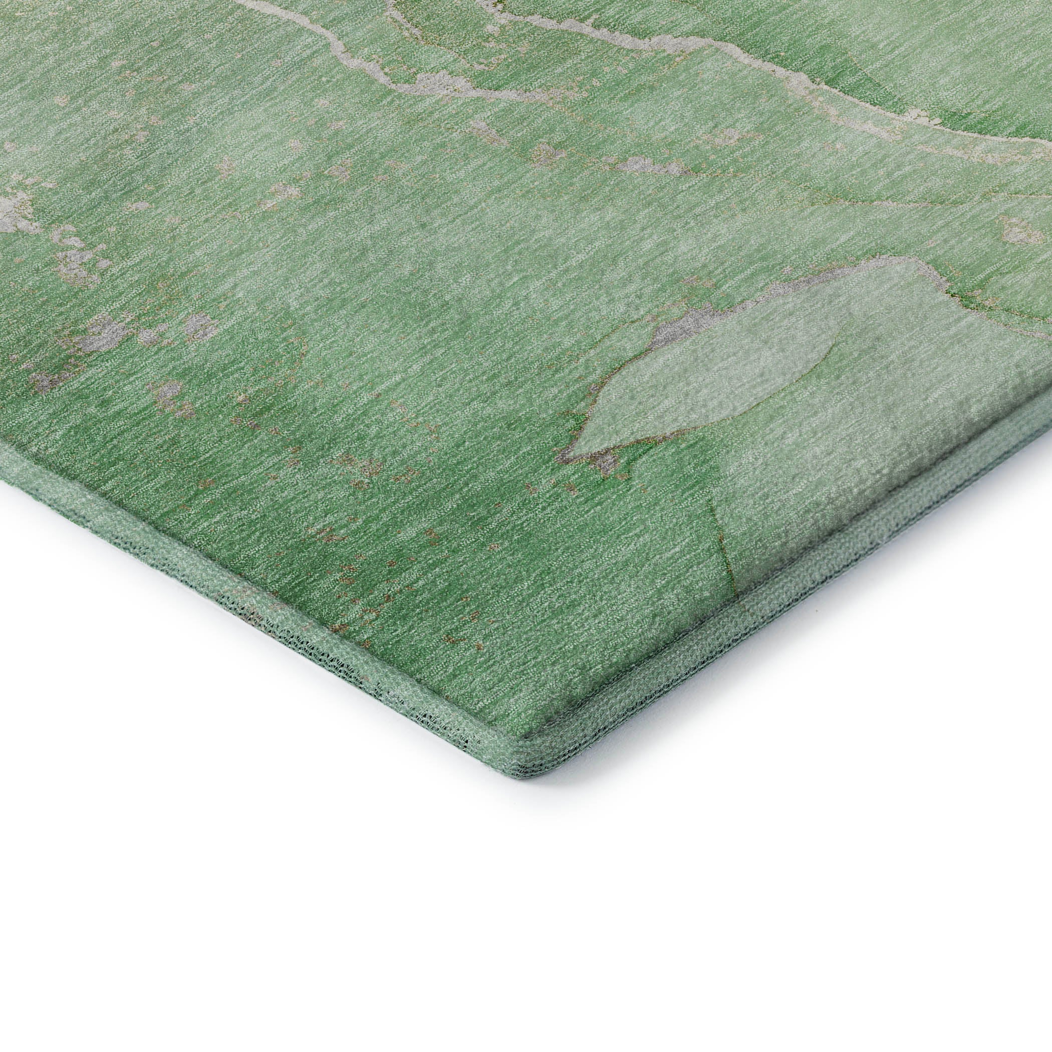 Cairo Machine Washable Transitional Green Rug 1'8" x 2'6" #shape_Rectangle