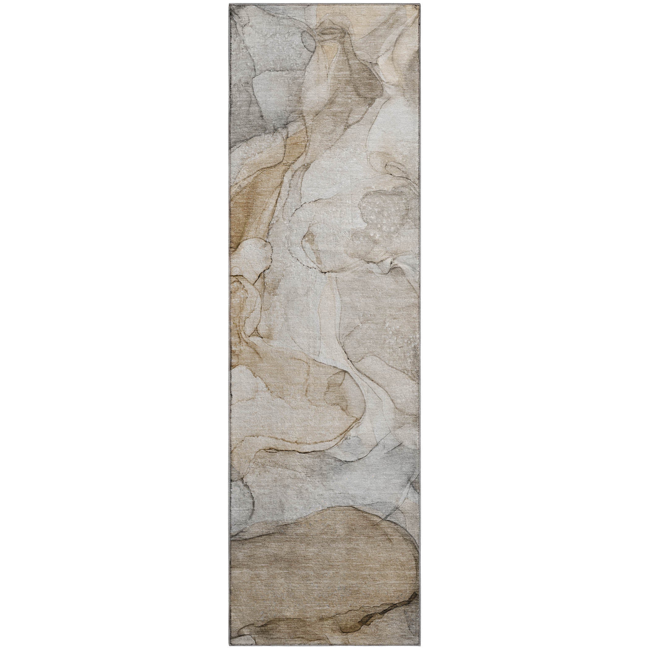 Jaipur Machine Washable Transitional Beige Brown Rug 2'3" x 7'6" #shape_Runner