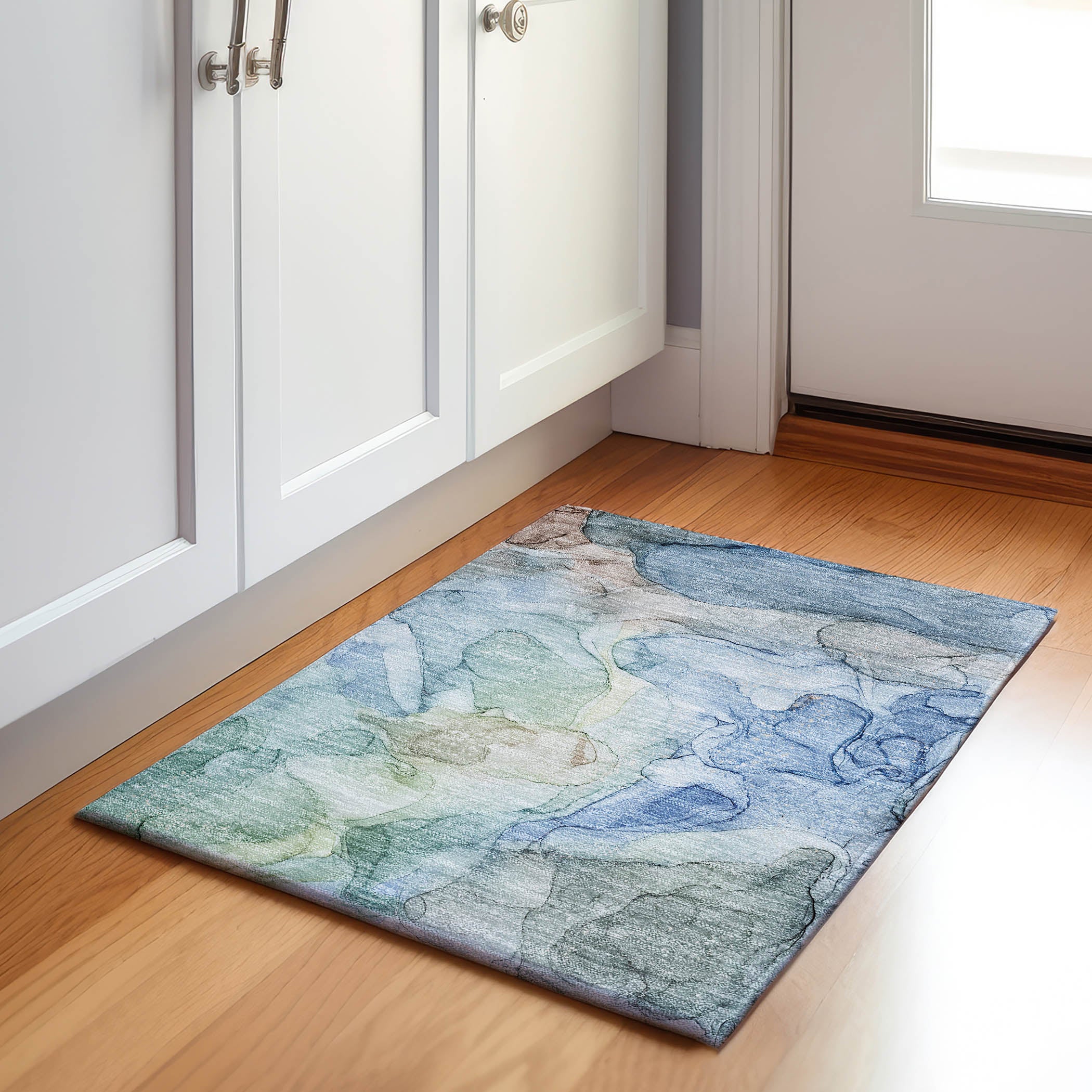 Jaipur Machine Washable Transitional Blue Rug 1'8" x 2'6" #shape_Rectangle