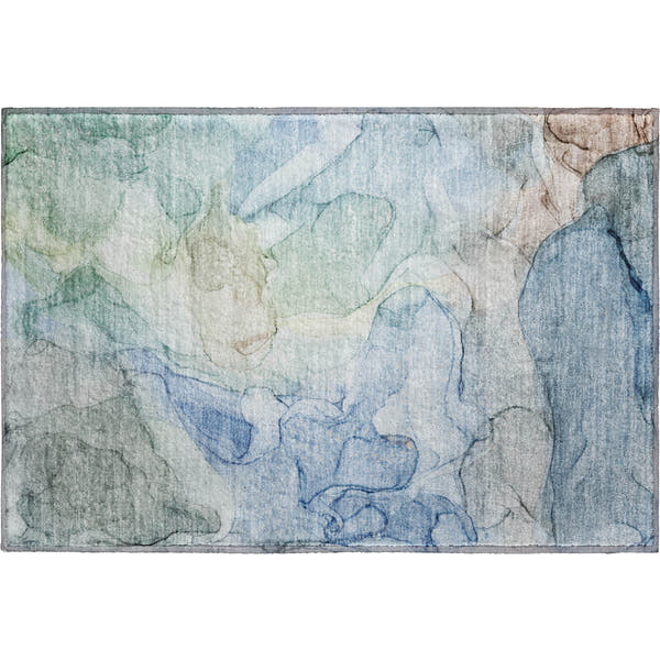 Jaipur Machine Washable Transitional Blue Rug 1'8" x 2'6"